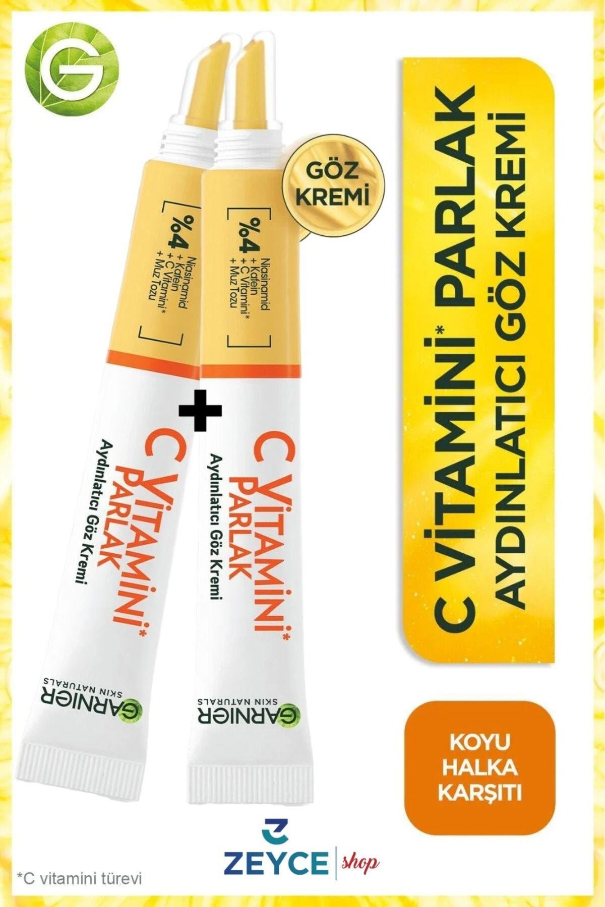C Vitamini Parlak Aydınlatıcı Göz Kremi 15ml 2'li Set