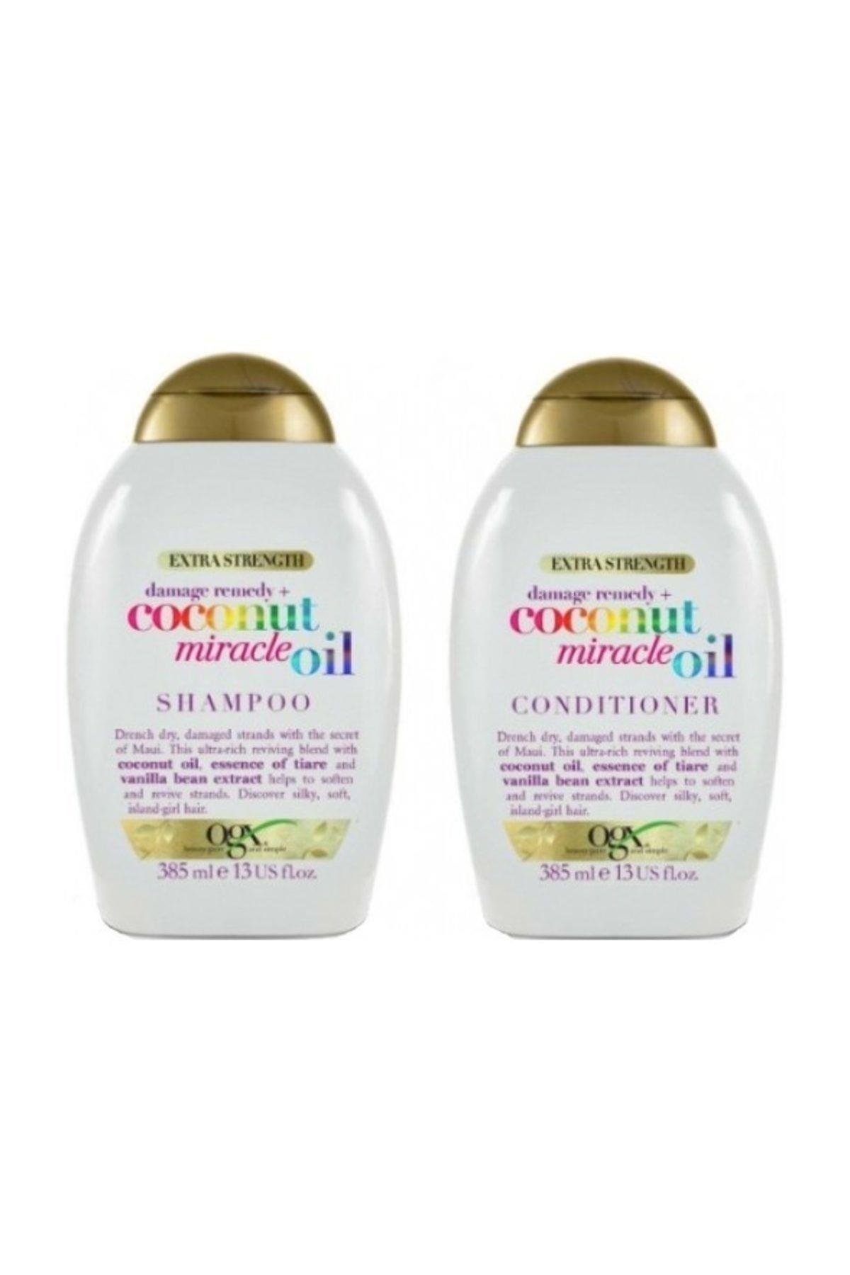 Coconut Miracle Oil Şampuan 385 ml + Saç Kremi 385 ml