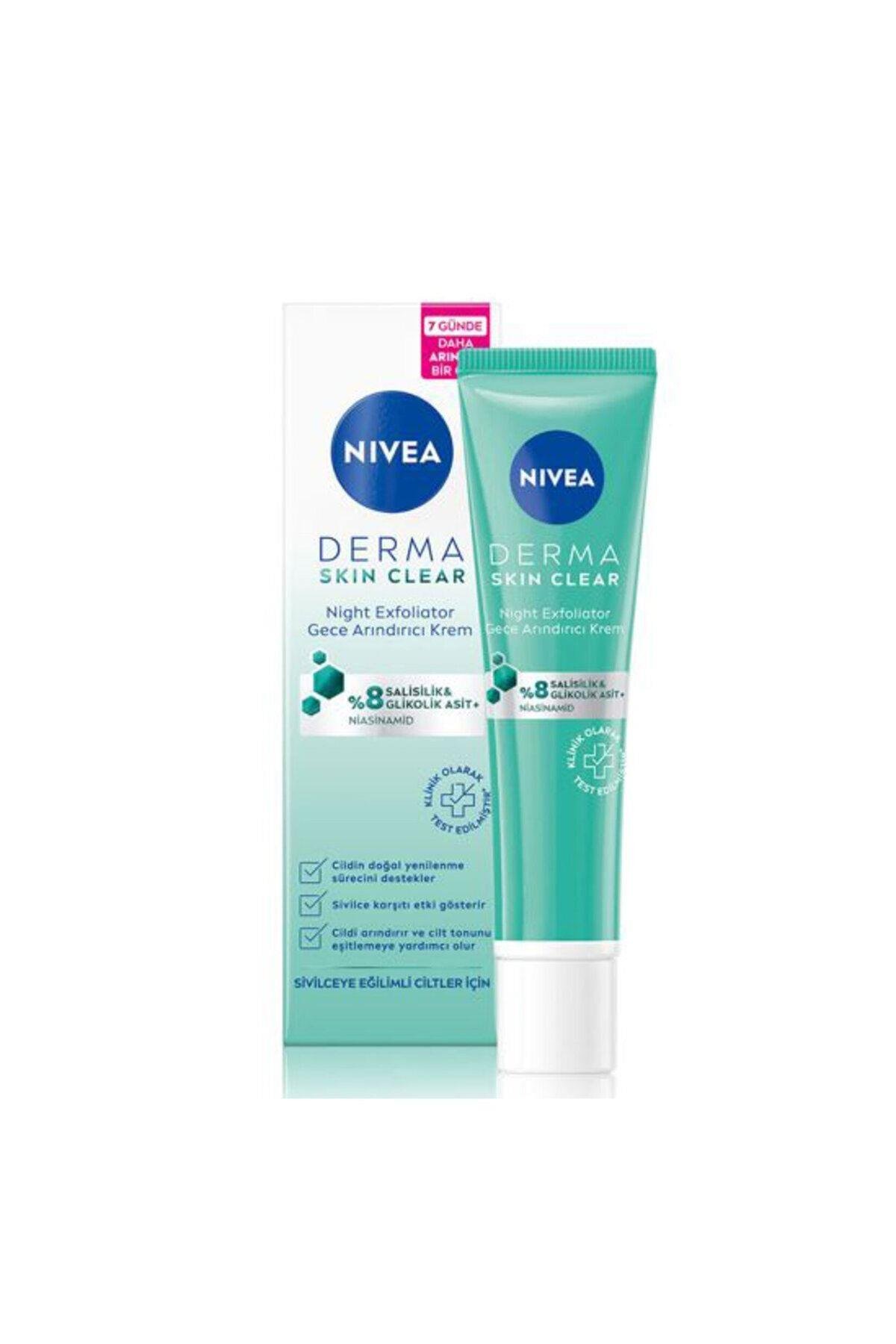 Derma Skin Clear Night Exfoliator Gece Arındırıcı Krem 40 ml