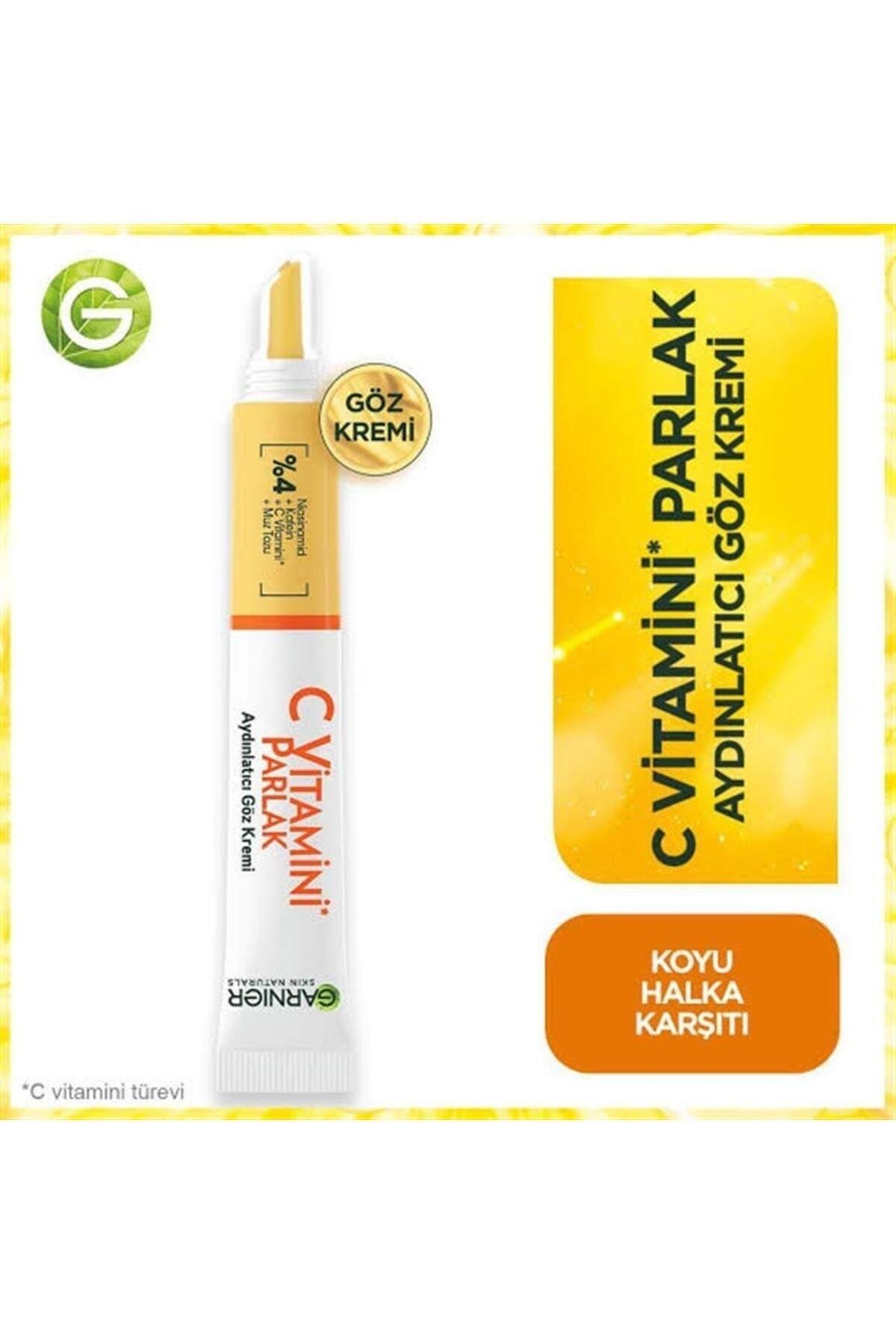 GARNİER C VİTAMİNİ PARLAK AYDINLATICI GÖZ KREMİ 15 ML
