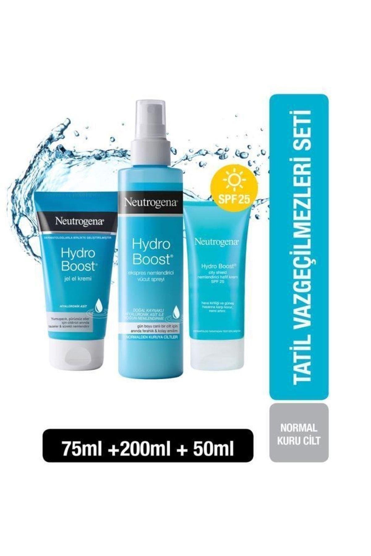 Hydro Boost Nemlendirici Vücut Spreyi 200 ml+Nemlendirici Krem 50 ml+El Kremi 75 ml