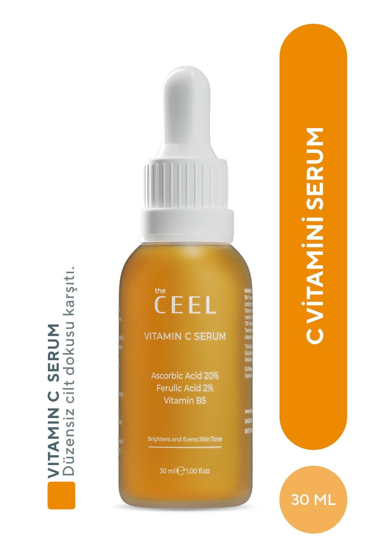 Leke Karşıtı Aydınlatıcı Vitamin C Serum Glutatyon, Ferulic Asit, %20 Ascorbic Asit 30 ml