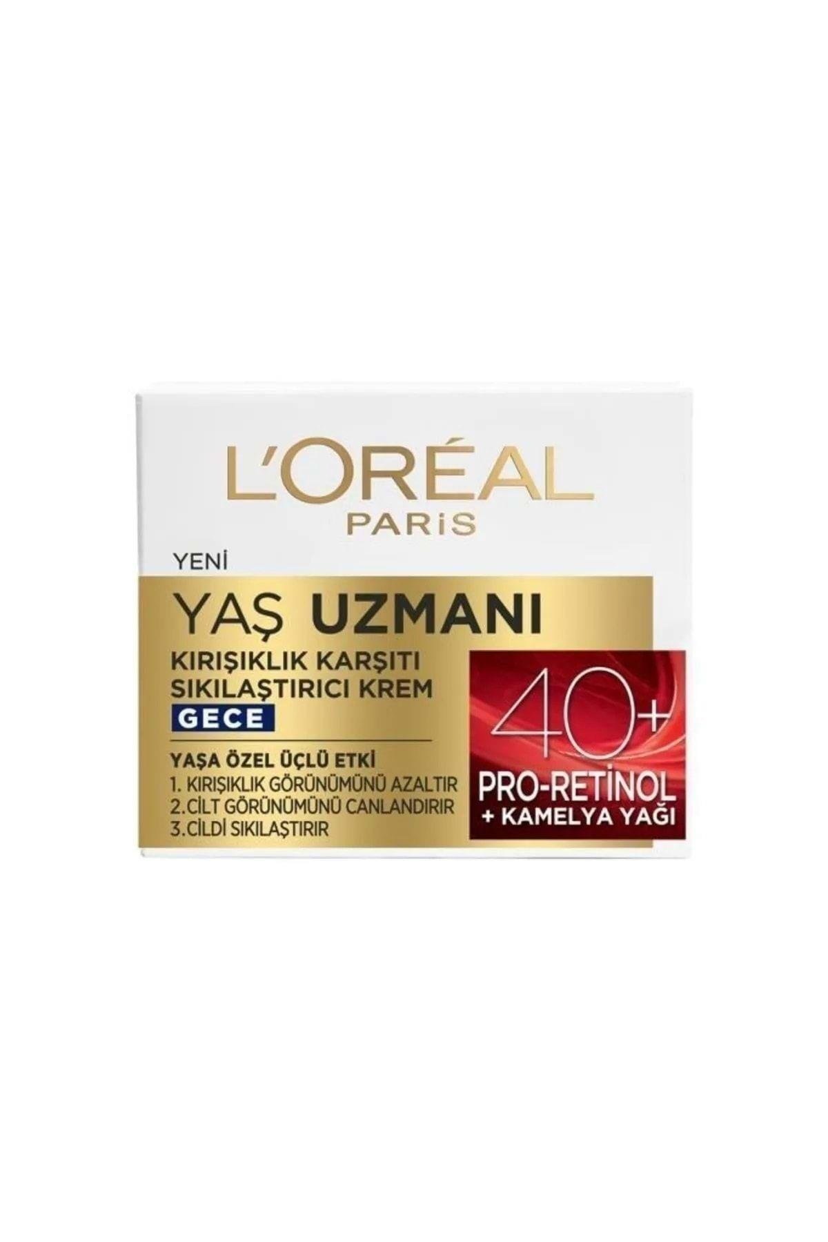 L'oréal Paris Yaş Uzmanı 40+ Kırışıklık Karşıtı Sıkılaştırıcı Gece Kremi 50ml