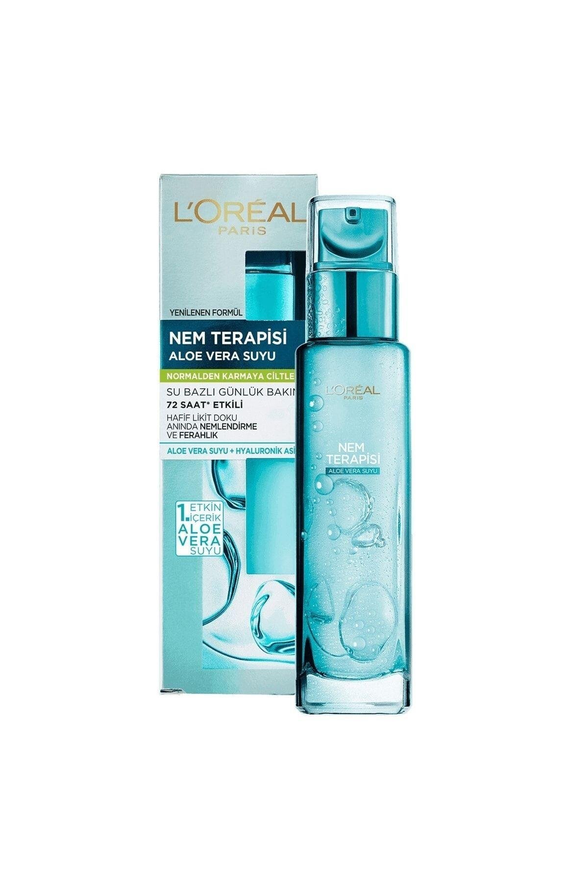 Loreal Nem Terapisi Aloe Vera Suyu Normalden Karmaya Ciltler Su Bazlı Günlük Bakım 70 ml