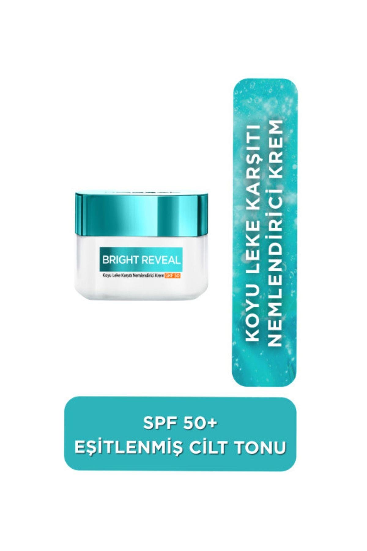 Loreal Paris Bright Reveal Koyu Leke Karşıtı, Cilt Tonu Eşitleyici Spf50+ Nemlendirici Krem Niasinam