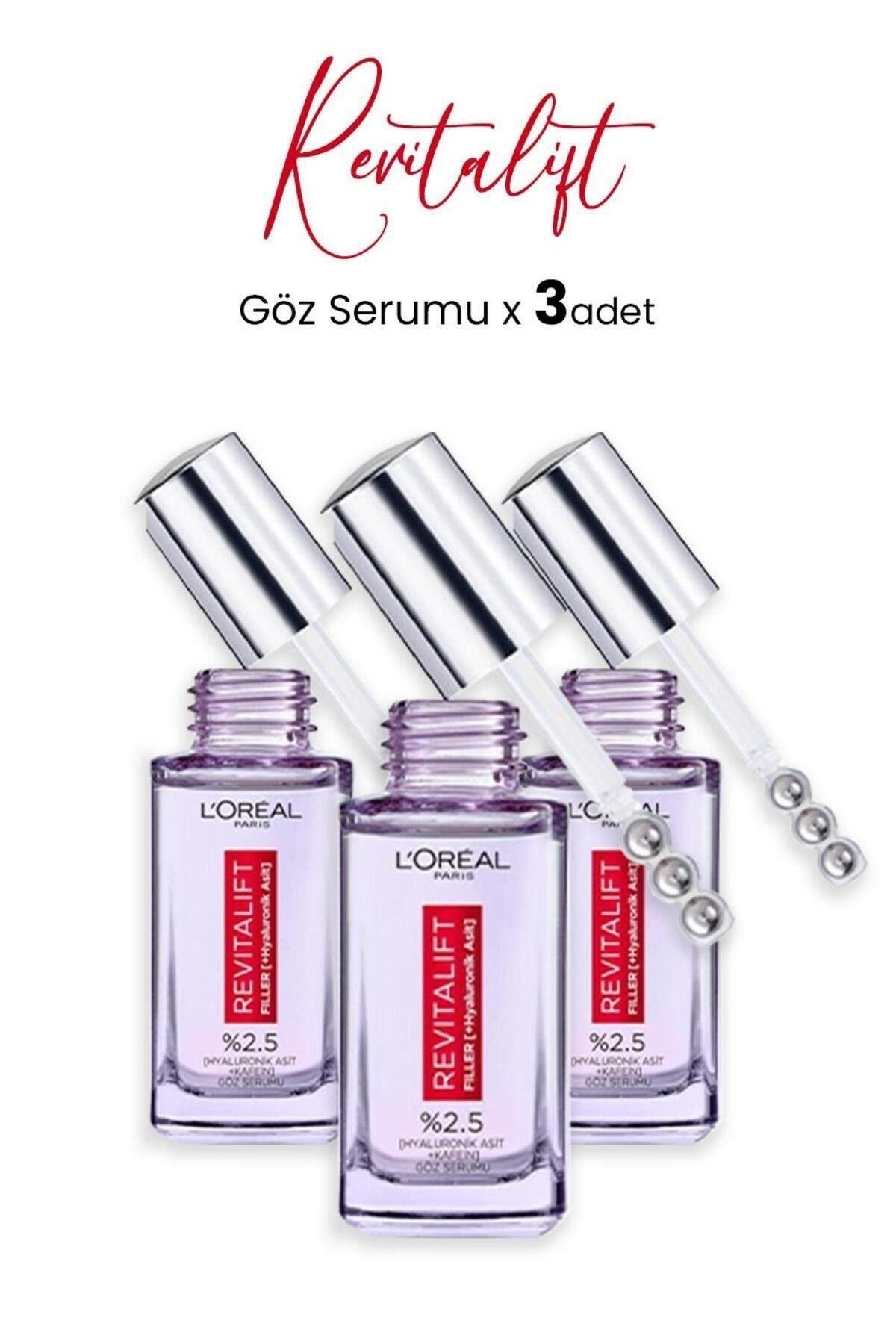 Loreal Paris Revitalift Filler Göz Serumu 20 ml x 3 Adet