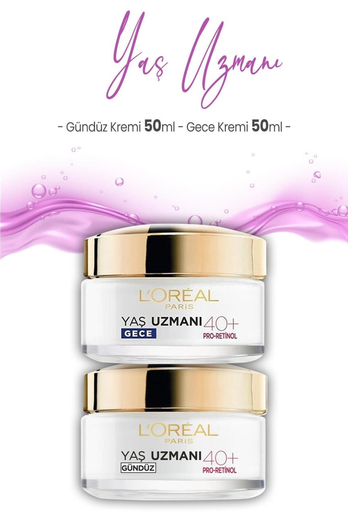 Loreal Paris Yaş Uzmanı Kırışıklık Karşıtı 40+ Pro-Retinol Gündüz ve Gece Kremi