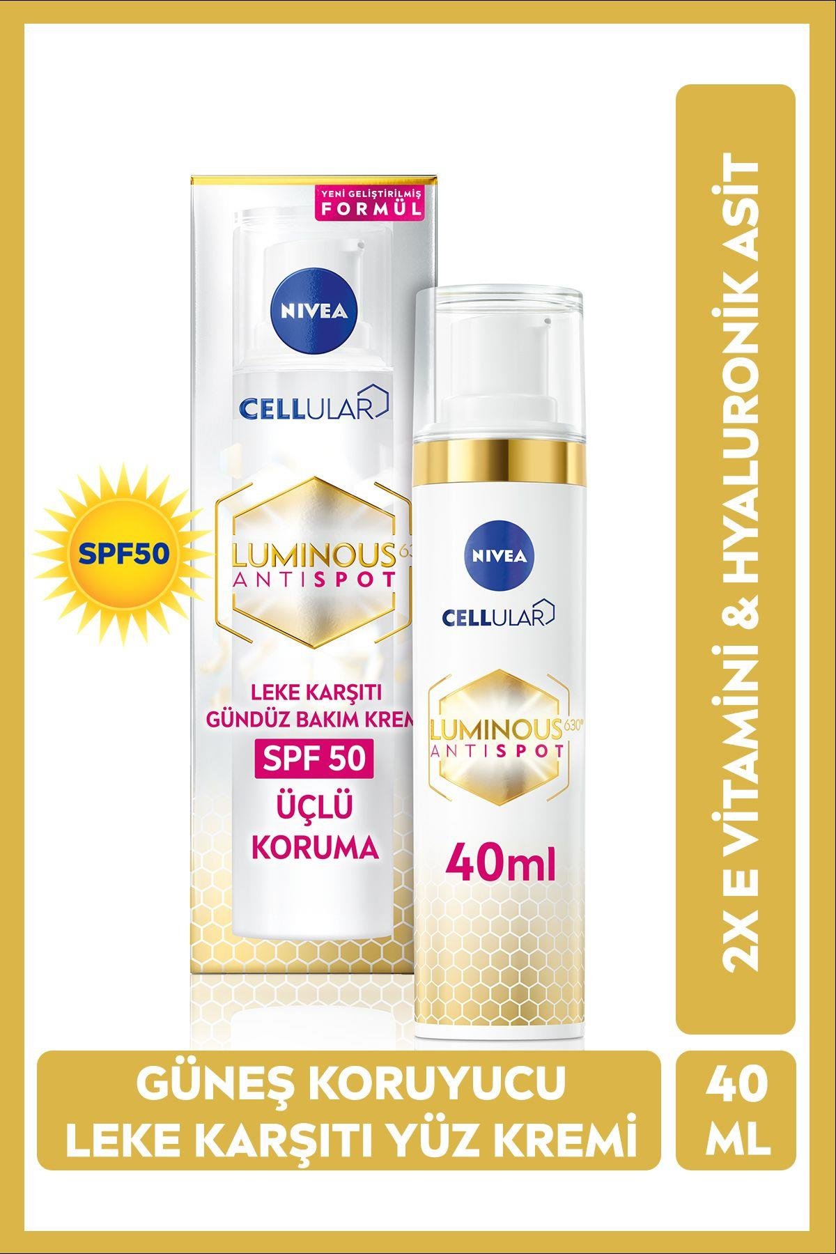 Luminous630 Güneş Korumalı Leke Karşıtı Gündüz Yüz Kremi 40 Ml, Spf50, Hyaluronik Asit, E Vitamini