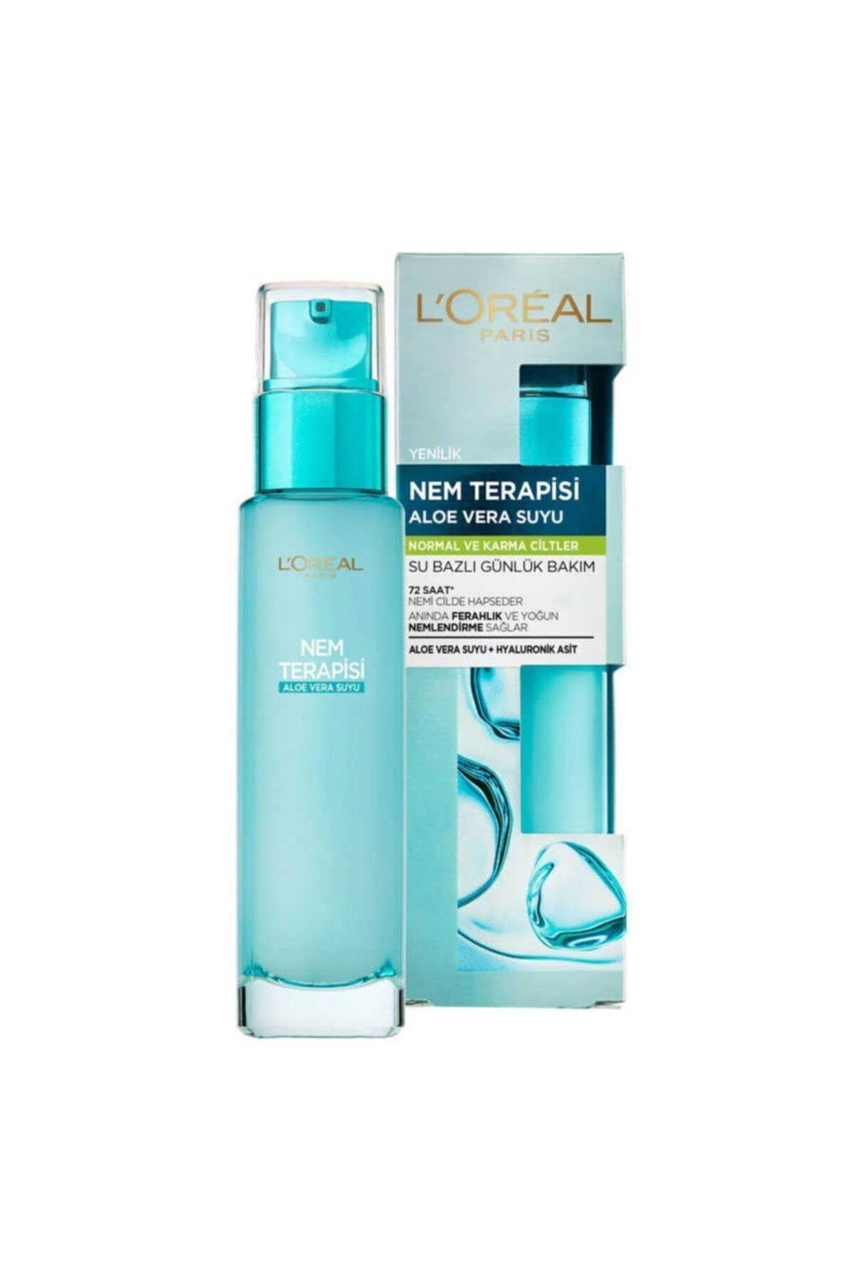 Nem Terapisi Aloe Vera Suyu Normalden Karmaya Ciltler Için Su Bazli Günlük Bakim