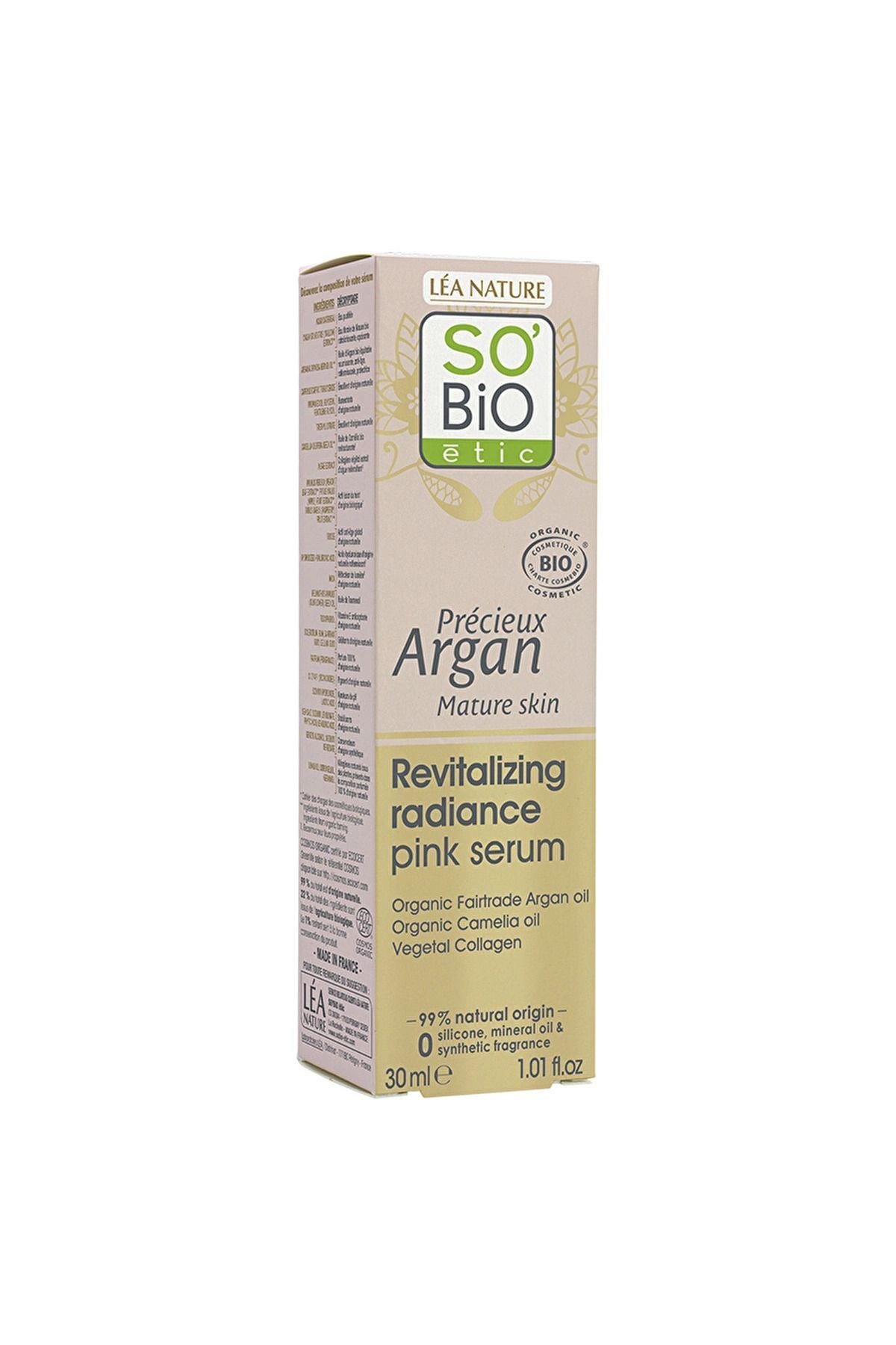 Organik Revitalizing Radiance Pink Serum Argan Canlandırıcı Aydınlatıcı Pembe Serum 30 ml