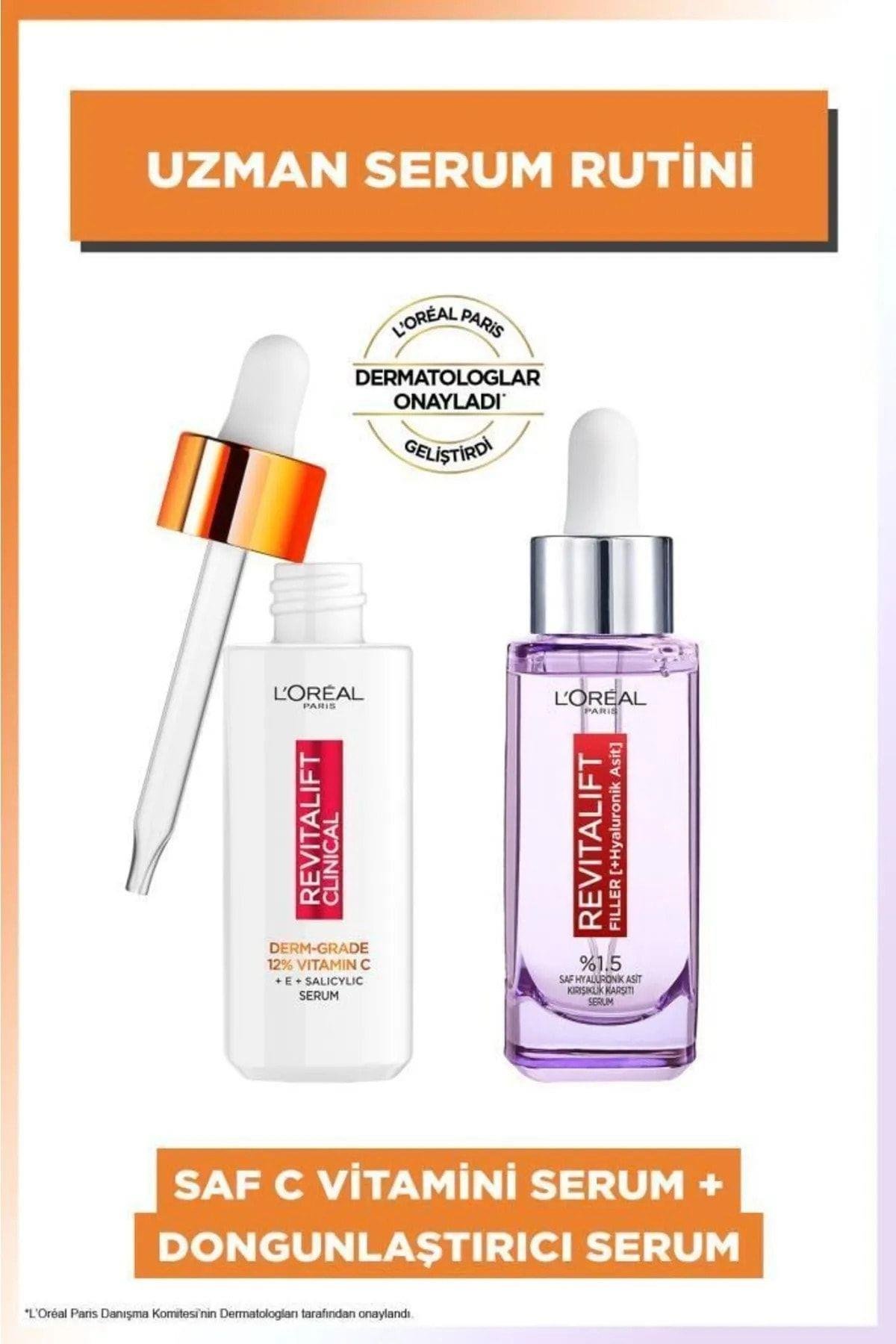 Revitalift Clinical %12 Saf C Vitamini Serum & Revitalift Filler %1.5 Saf Hyaluronik Asit Serum