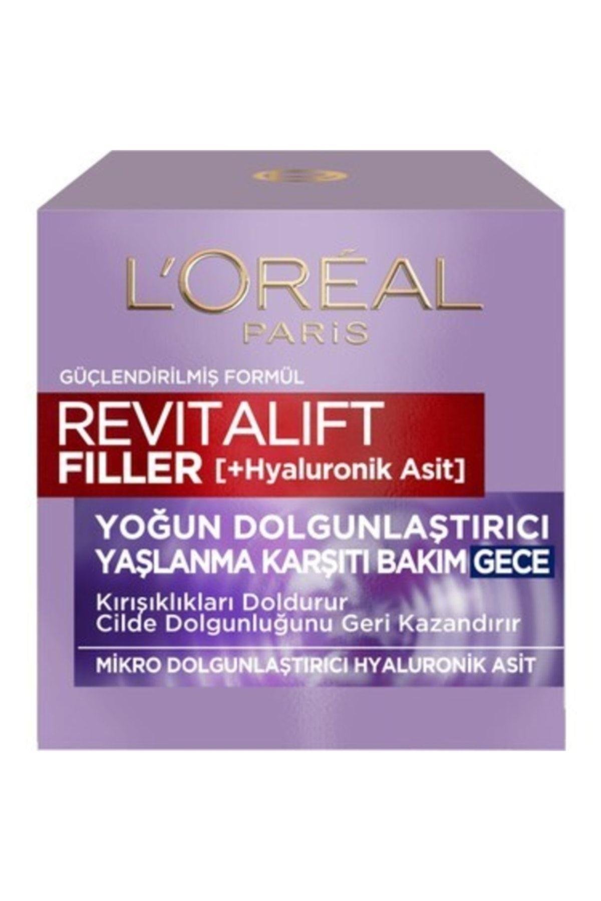 Revitalift Filler Yoğun Dolgunlaştırıcı Yaşlanma Karşıtı Gece Kremi 50ml Hyaluronik