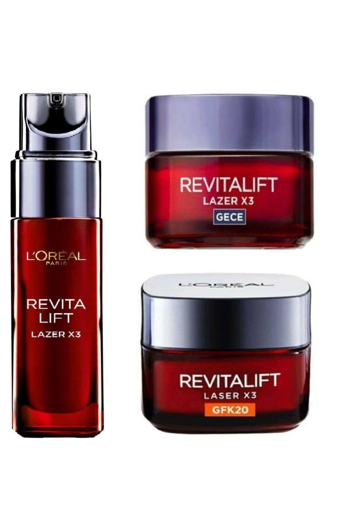 Revitalift Lazer Kırışıklık Karşıtı 3'lü Bakım Seti Leke Ve Kırışıklık Karşıtı Gfk20+gece+serum