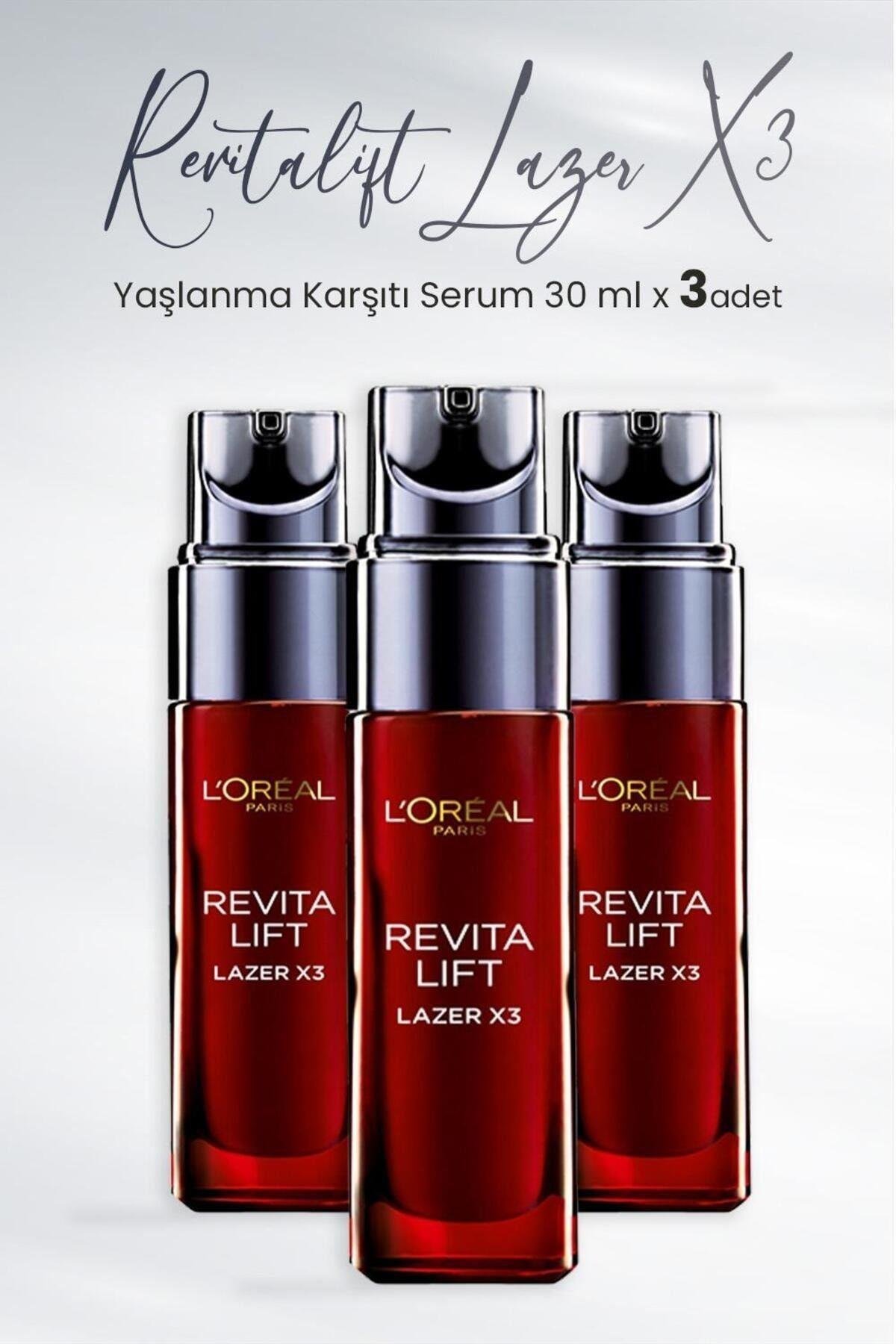 Revitalift Lazer X3 Yaşlanma Karşıtı Serum 30 ml x 3 Adet
