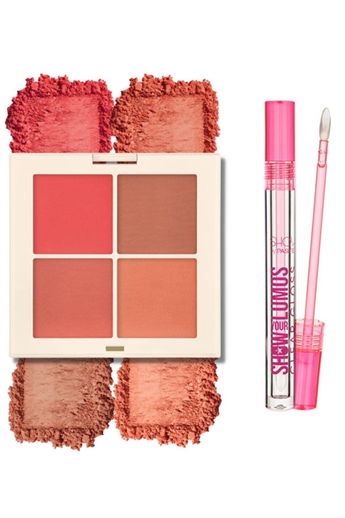 Show Your Mood Blush Set - Allık Seti 442 Dreamy + Show Your Lumos Clear Gloss - Dudak Parlatıcısı