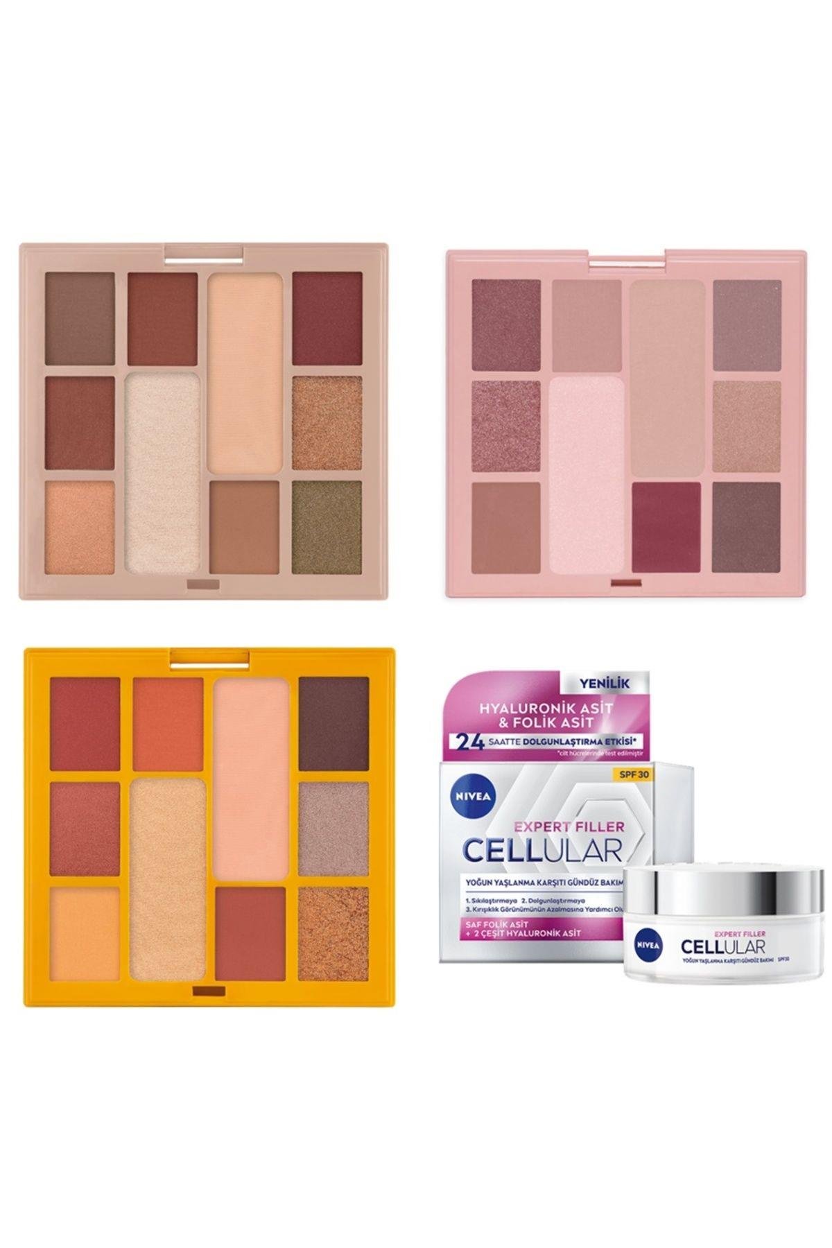Show Your Style - Far Paleti 461 Bohemian-464 Natural-465 Rosy + Nivea Filler Krem 50ml