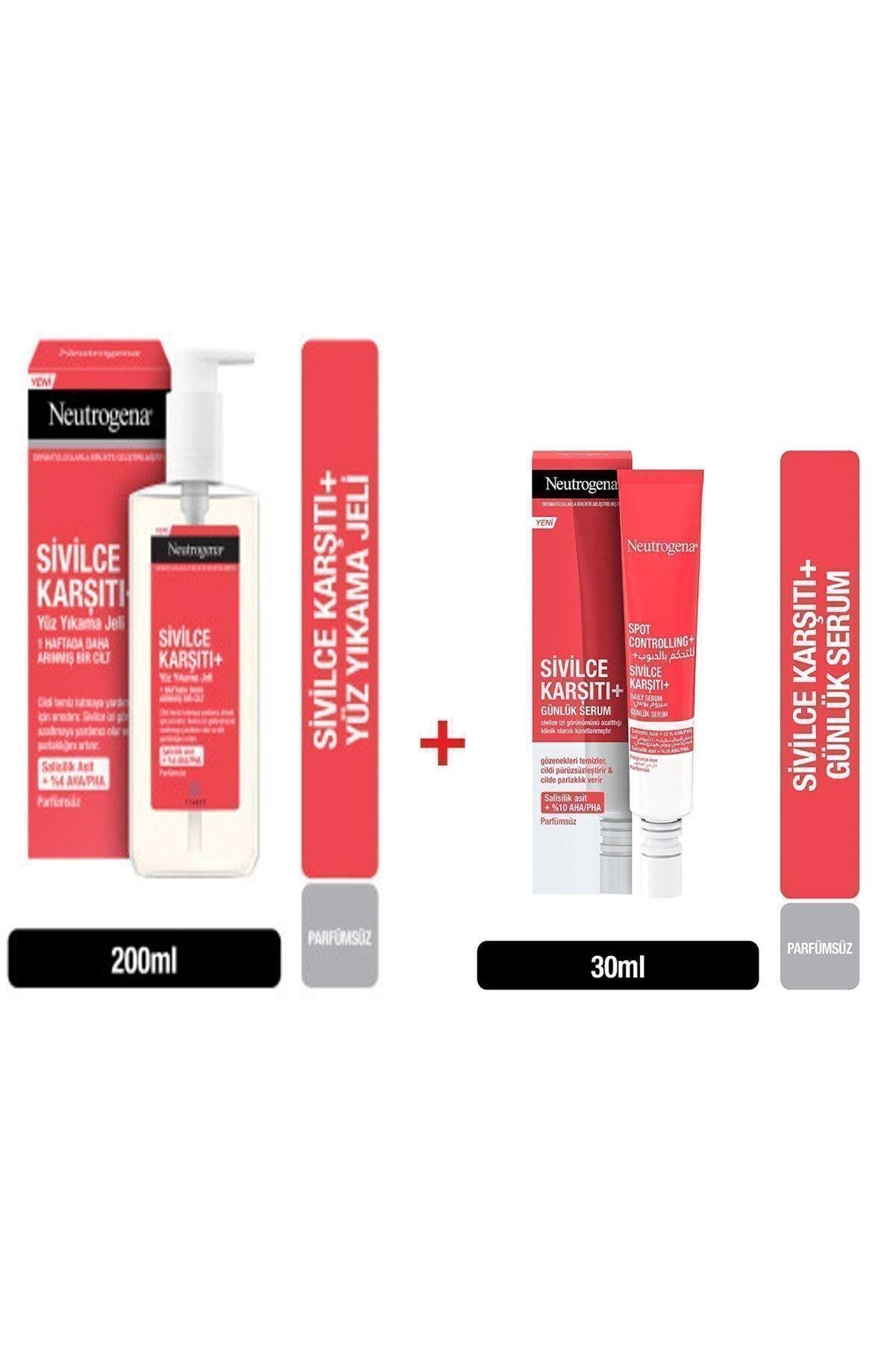 Sivilce Karşıtı Temizleme Jeli 200 ml Sivilce Karşıtı Plus Serum 30 ml