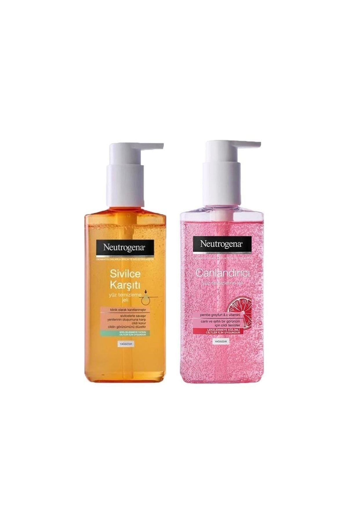 Visibly Clear Yağsız Yüz Temizleme Jeli 200 Ml Ve Yüz Yıkama Jeli Pembe Greyfurt 200 Ml