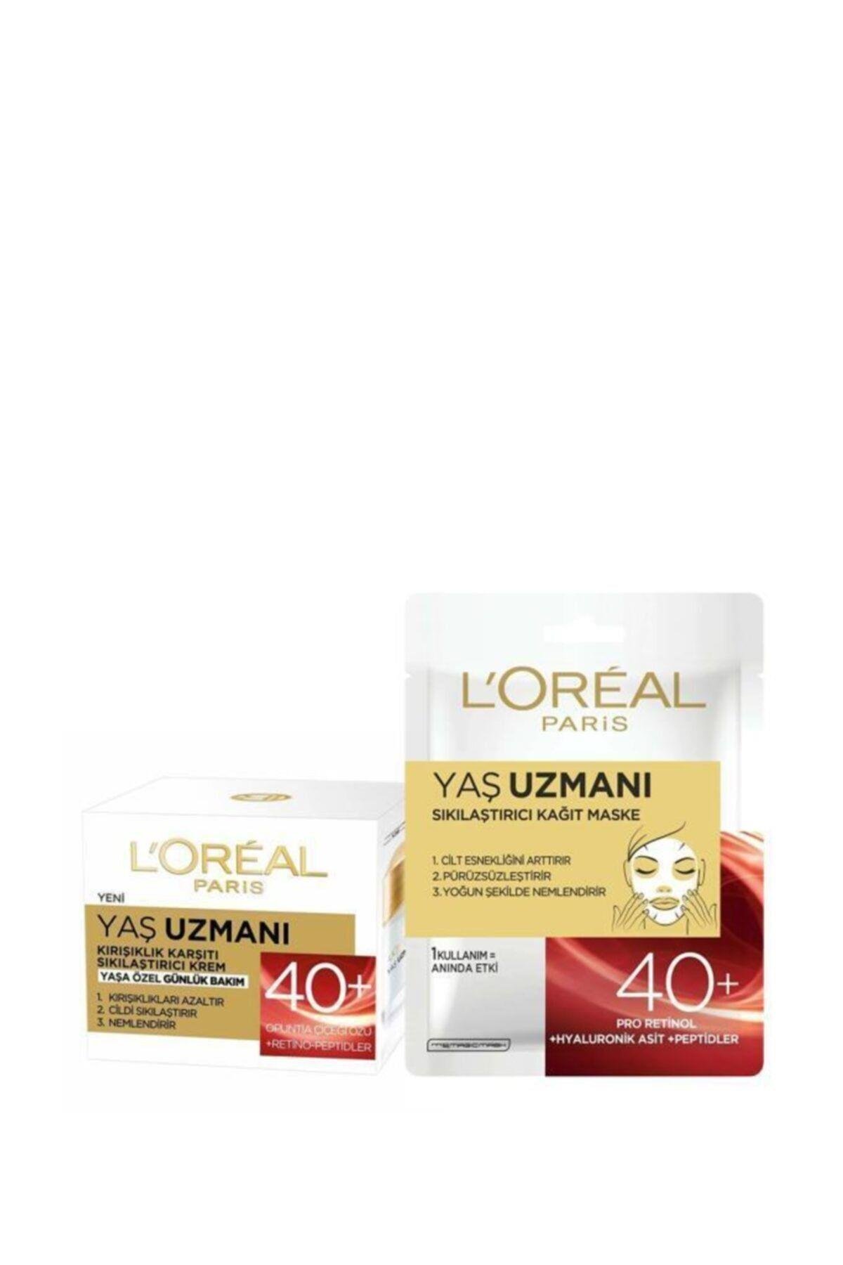 Yaş Uzmanı 40+ Kırışıklık Karşıtı Sıkılaştırıcı Krem 50 Ml + Sıkılaştırıcı 40+ Kağıt Maske