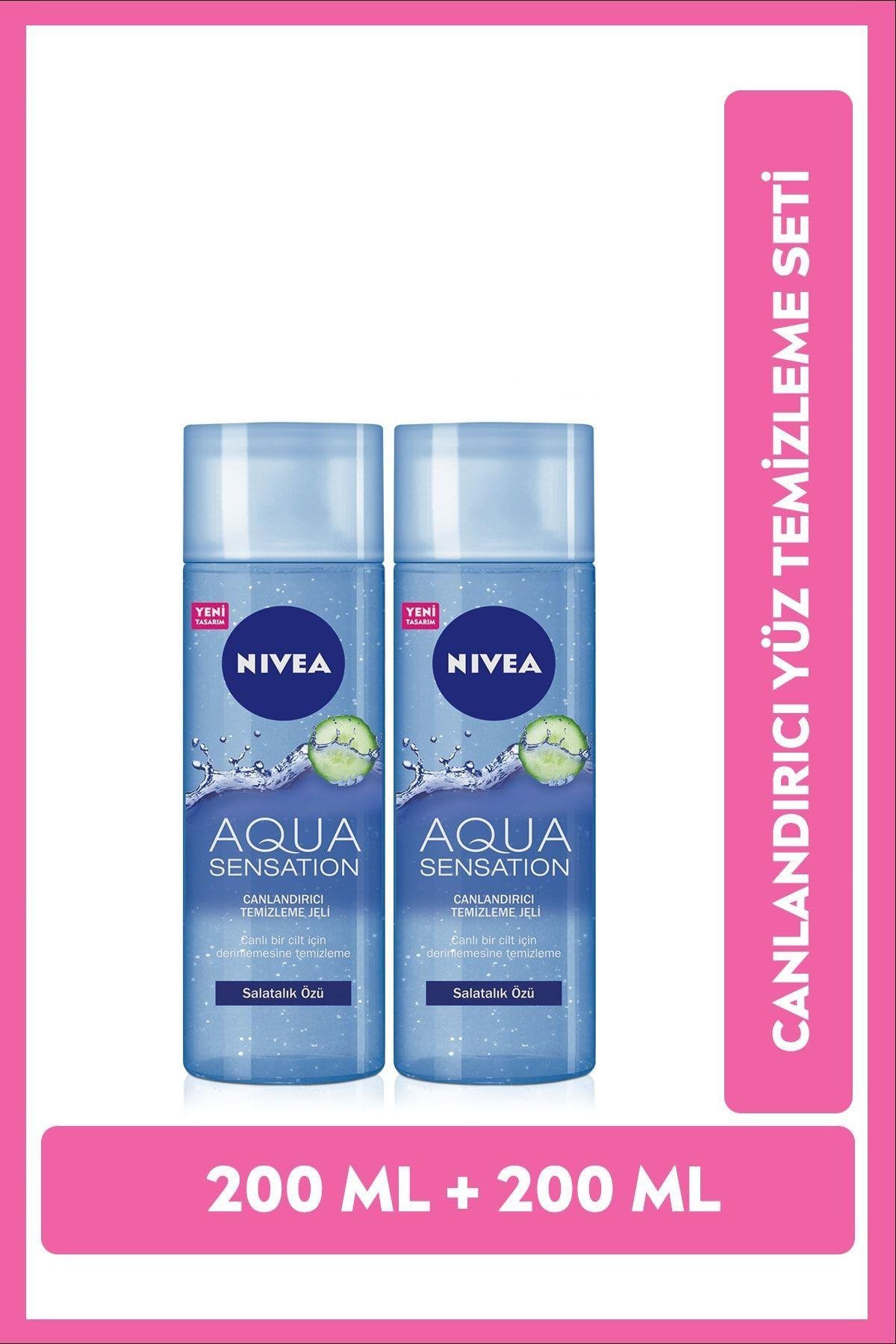 Yüz Temizleme Jeli Aqua Sensation Canlandırıcı 200 ml X2 Adet