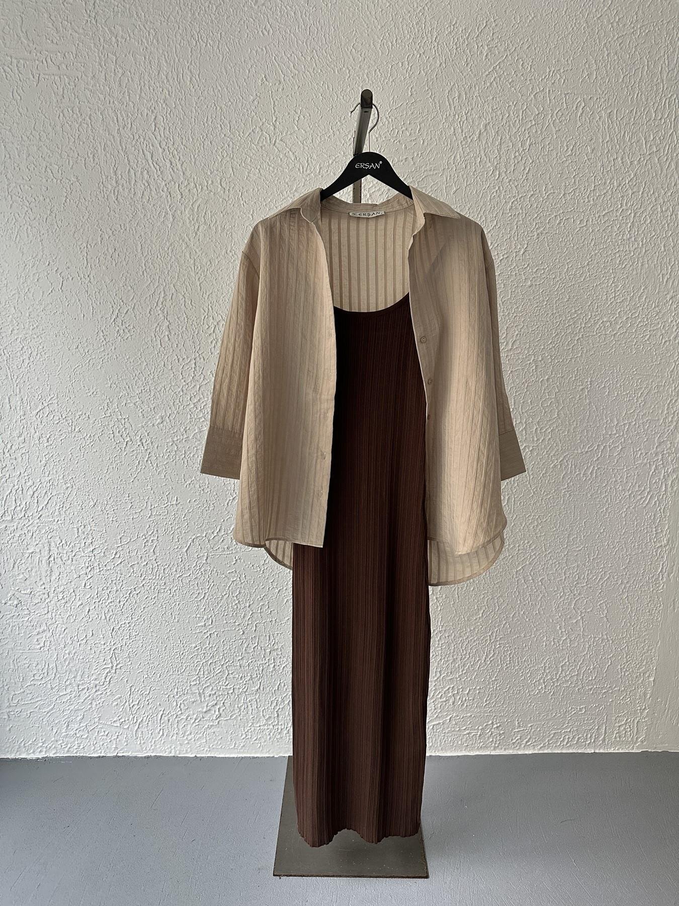 Askılı Elbise Kahve