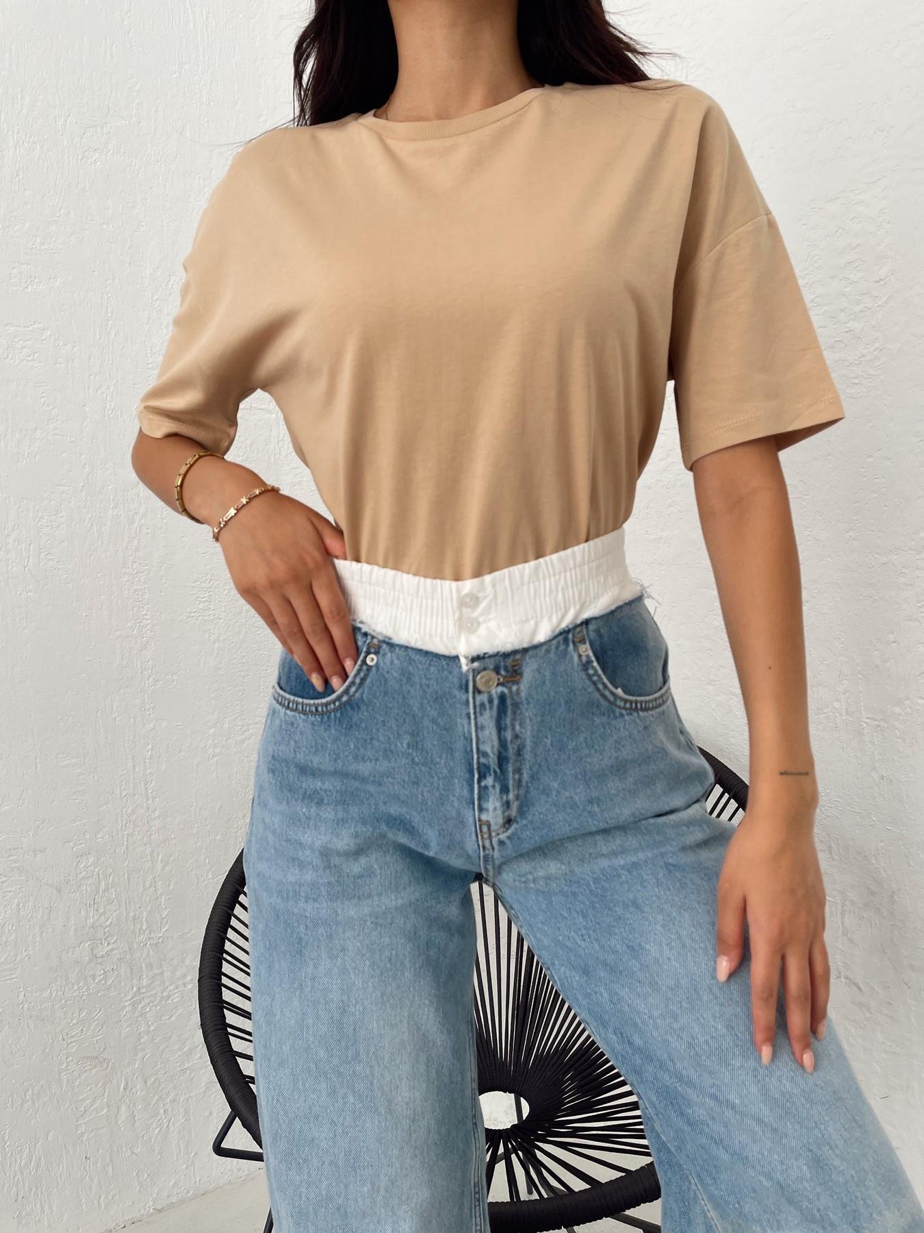 Basic Yıkamalı Tişört BEJ