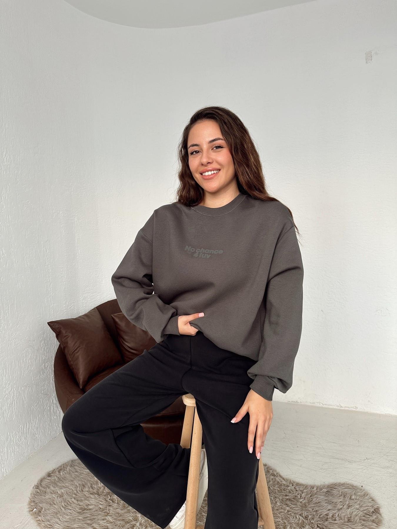 Baskılı Sweatshirt ANTRASİT