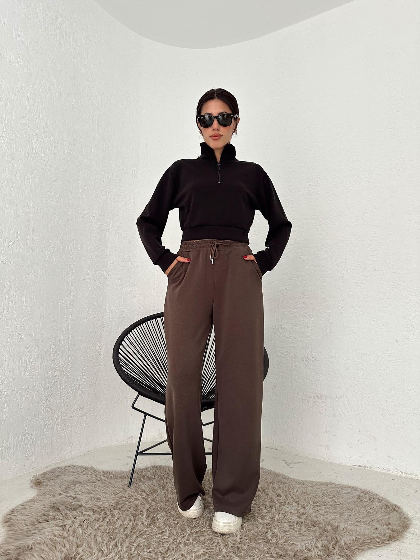 Beli Lastikli Bol Paça Eşofman Altı AÇIK KAHVE