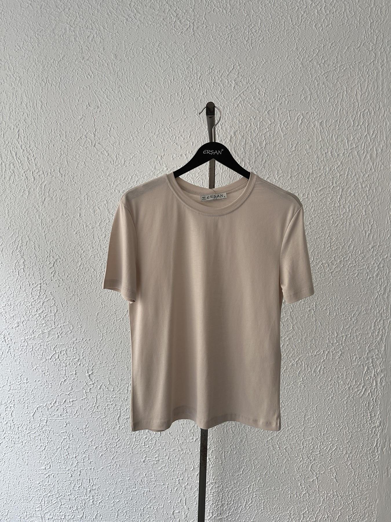 Bisiklet Kısa Kollu Tişört Açık bej