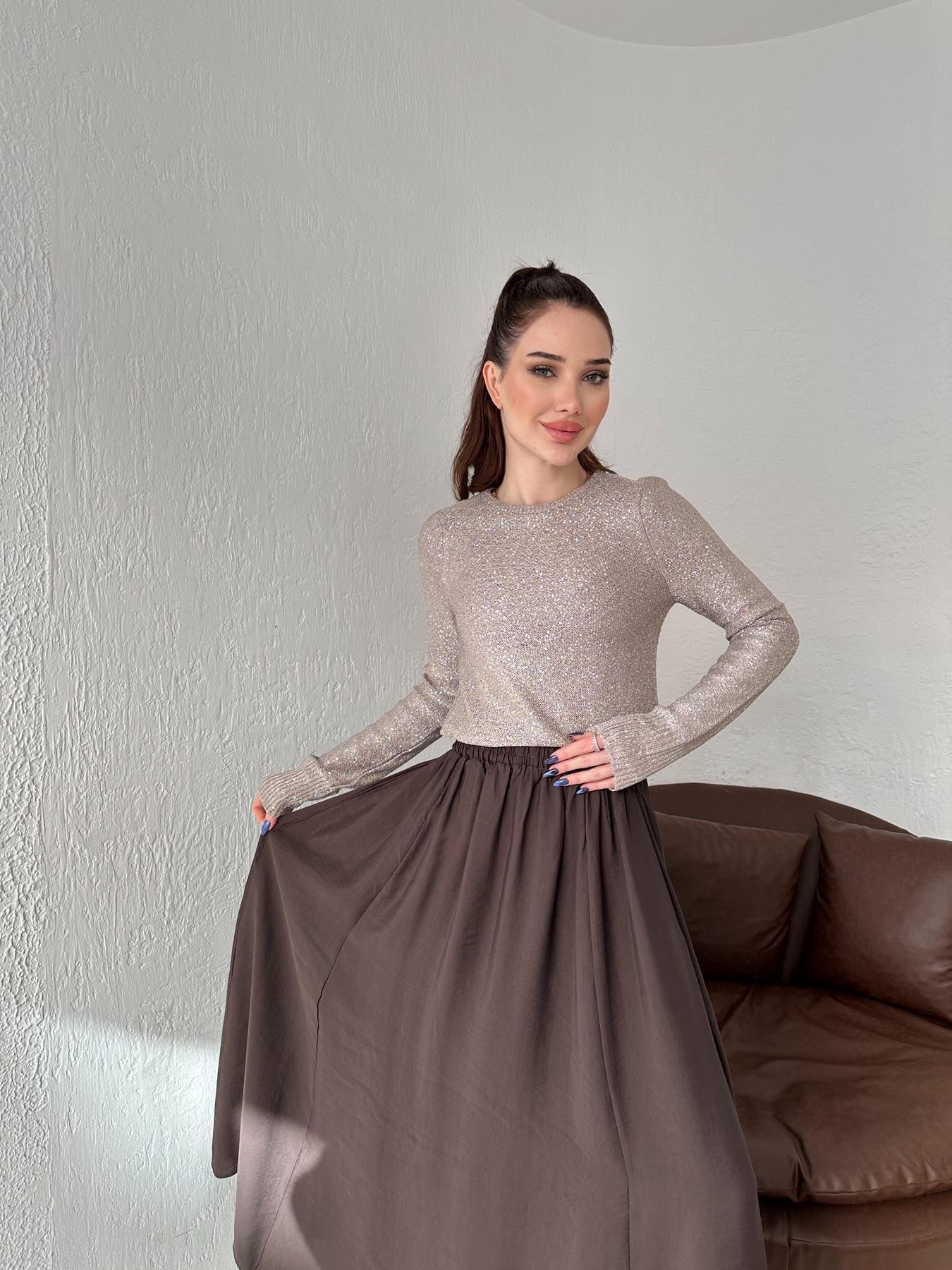 Bisiklet Yaka Pullu Triko VİZON