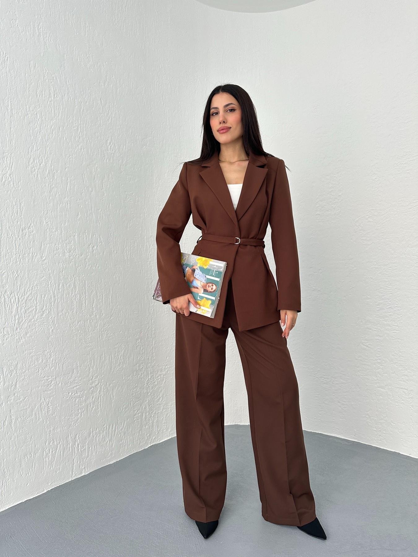 Ceket Pantolon Takım Kahve