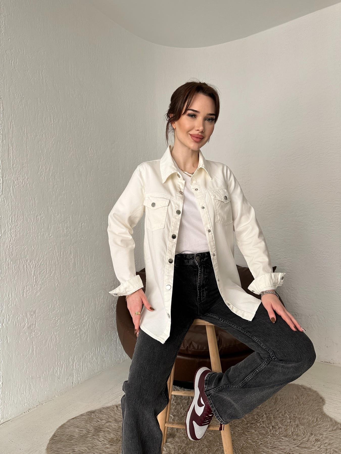 Çıt Çıtlı Kot Gömlek 50 EKRU