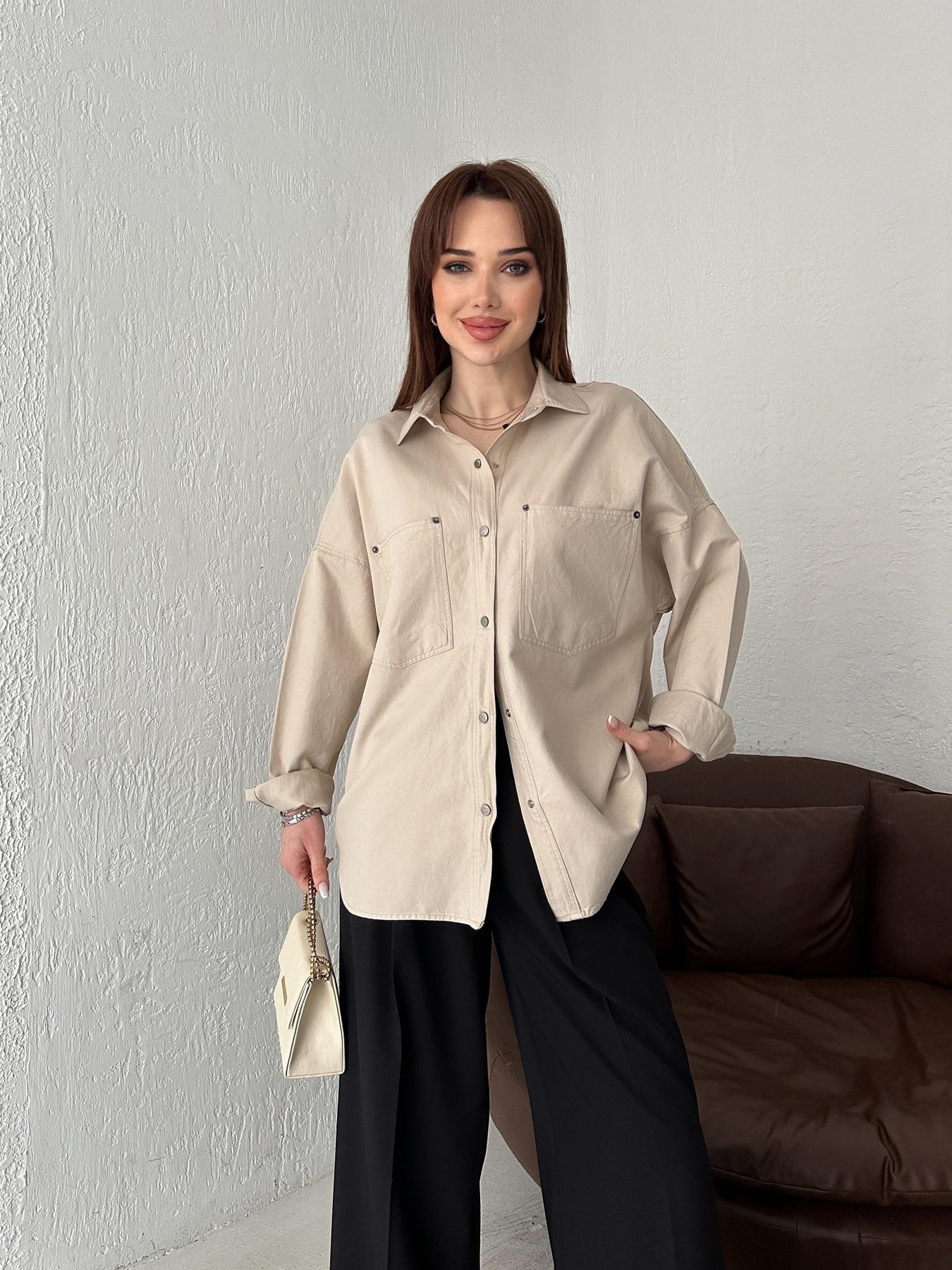 Çıtçıtlı Çift Cepli Gömlek TAŞ