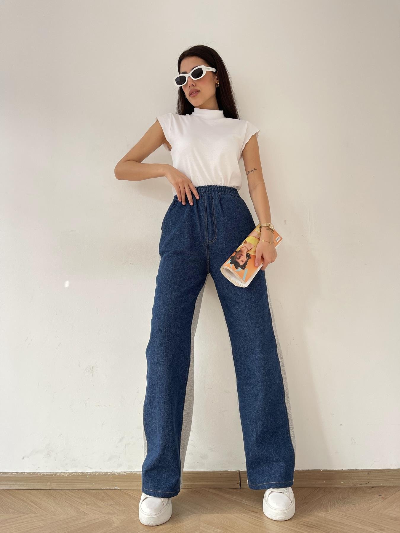 Dik Yaka Basic Tişört BEYAZ