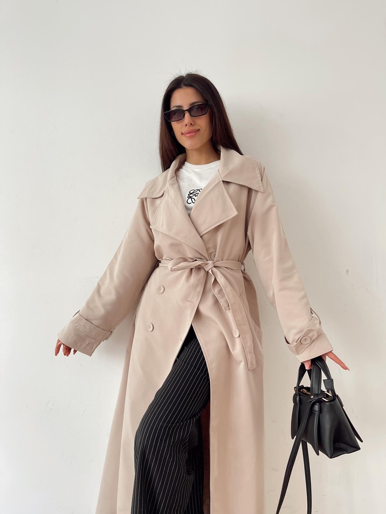 Düğmeli Trençkot TAŞ