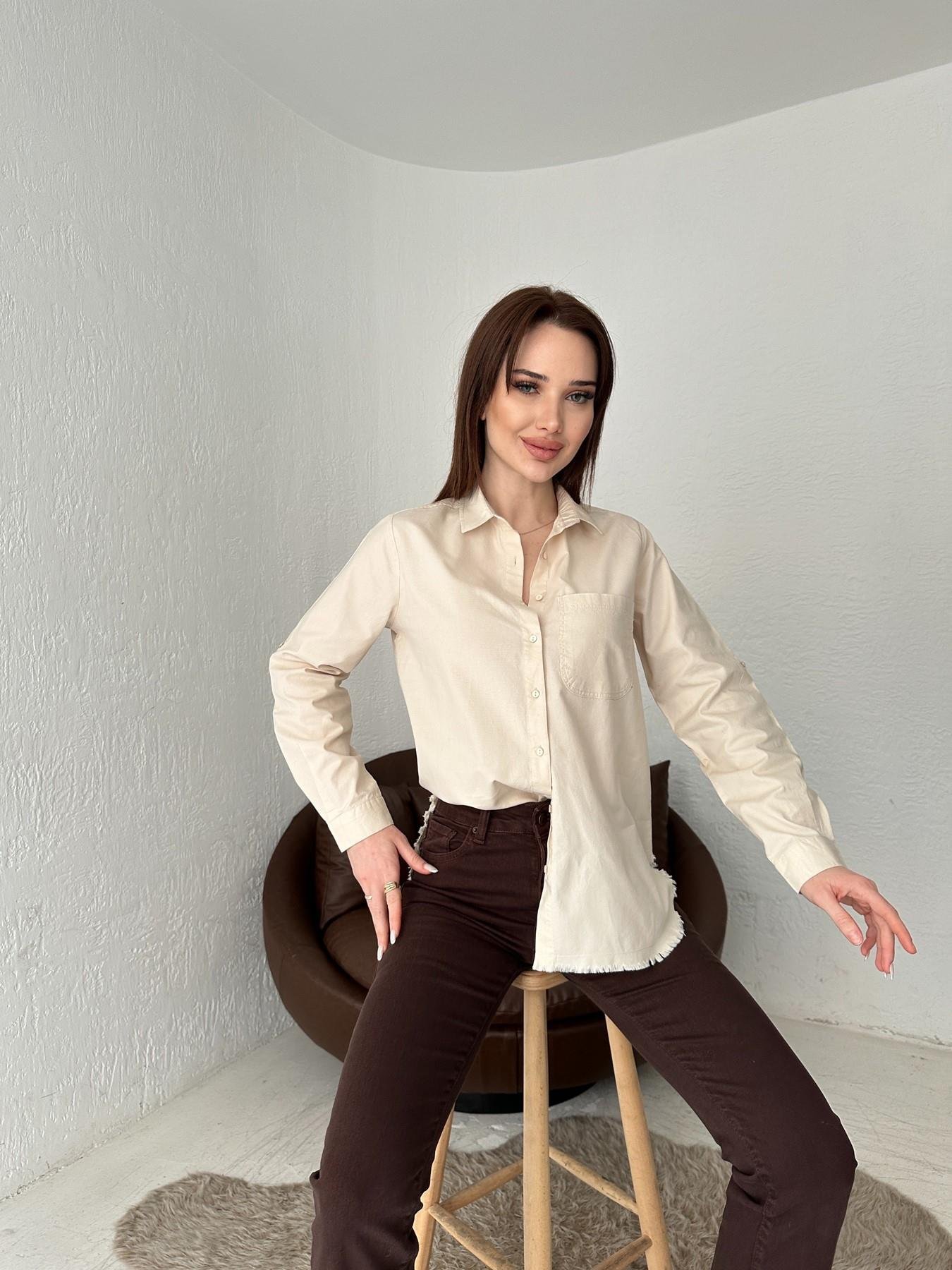 Eteği Püsküllü Gömlek BEJ
