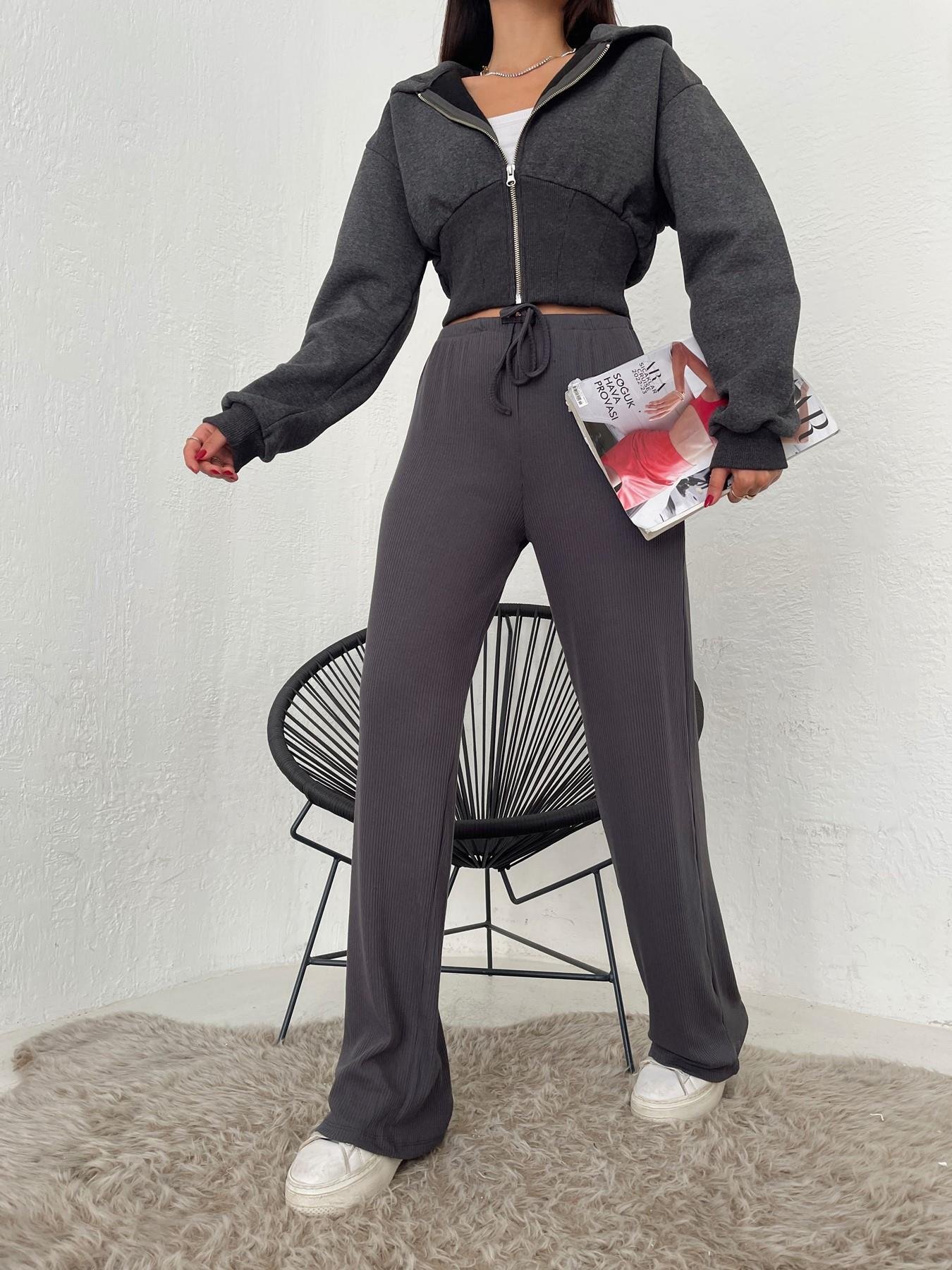 Fitilli Relax Pantolon ANTRASİT