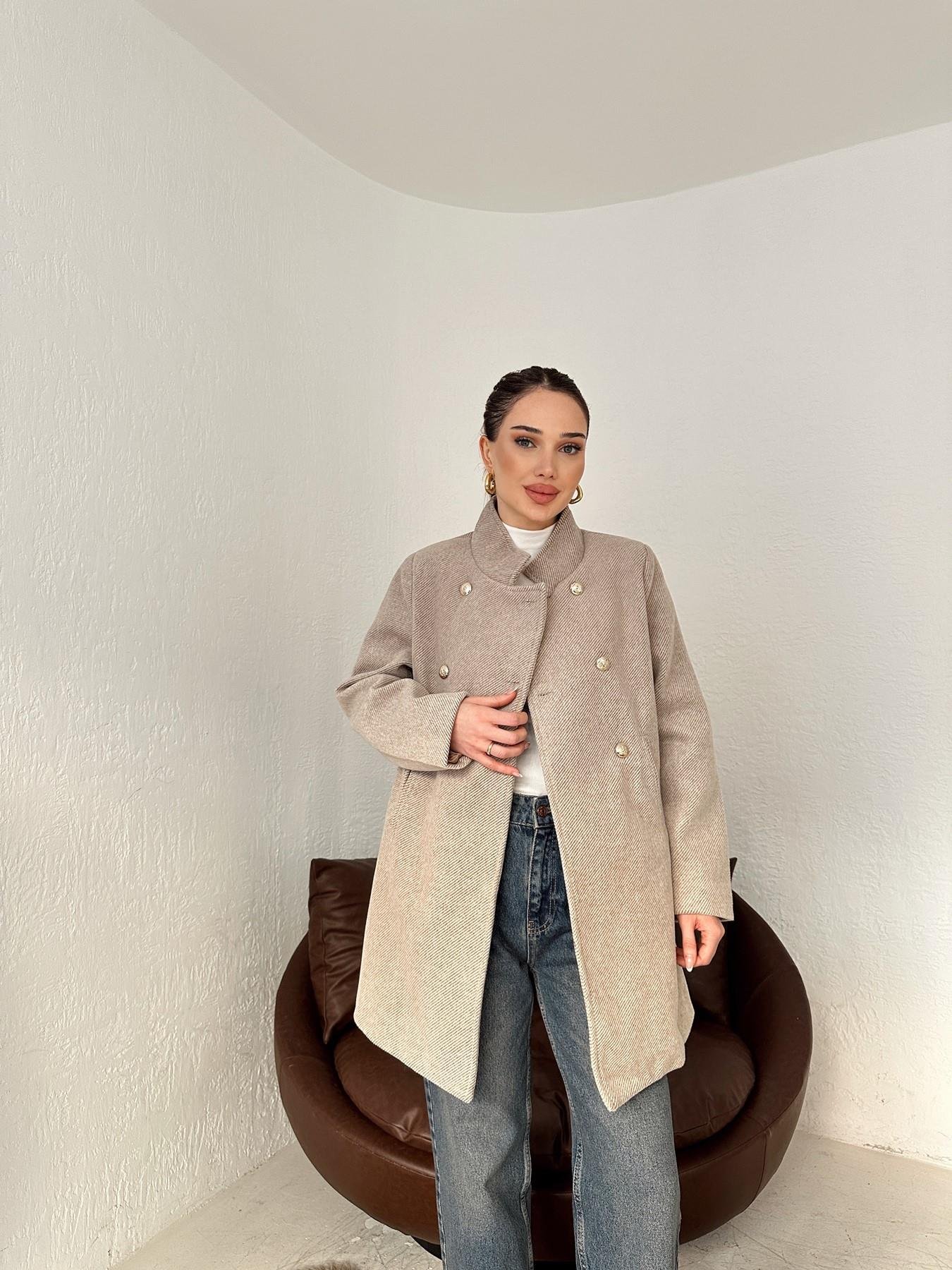 Gold Düğmeli Kaşe Kaban TAŞ