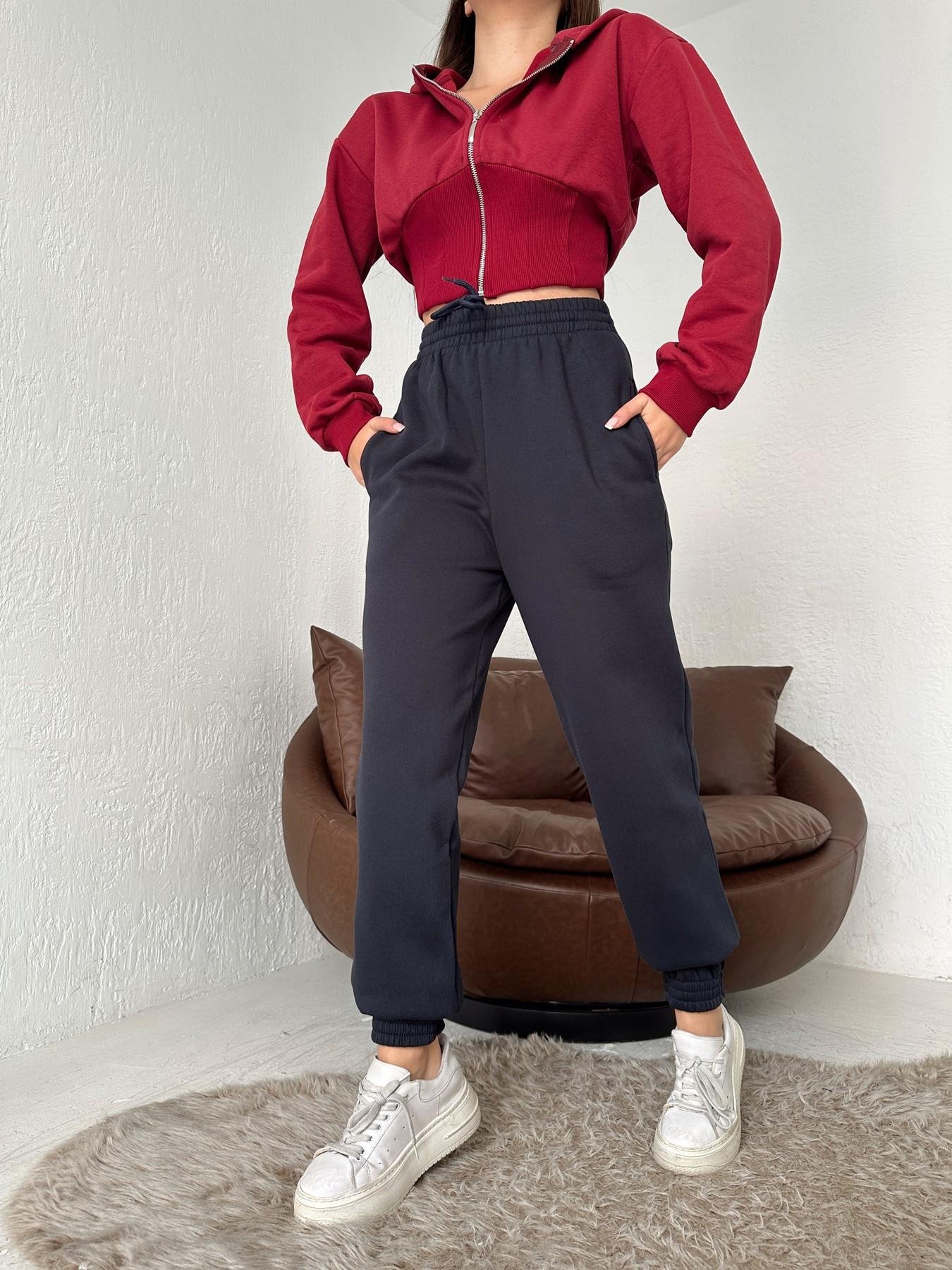 Kalın Paça 3 İplik Eşofman Altı LACİVERT