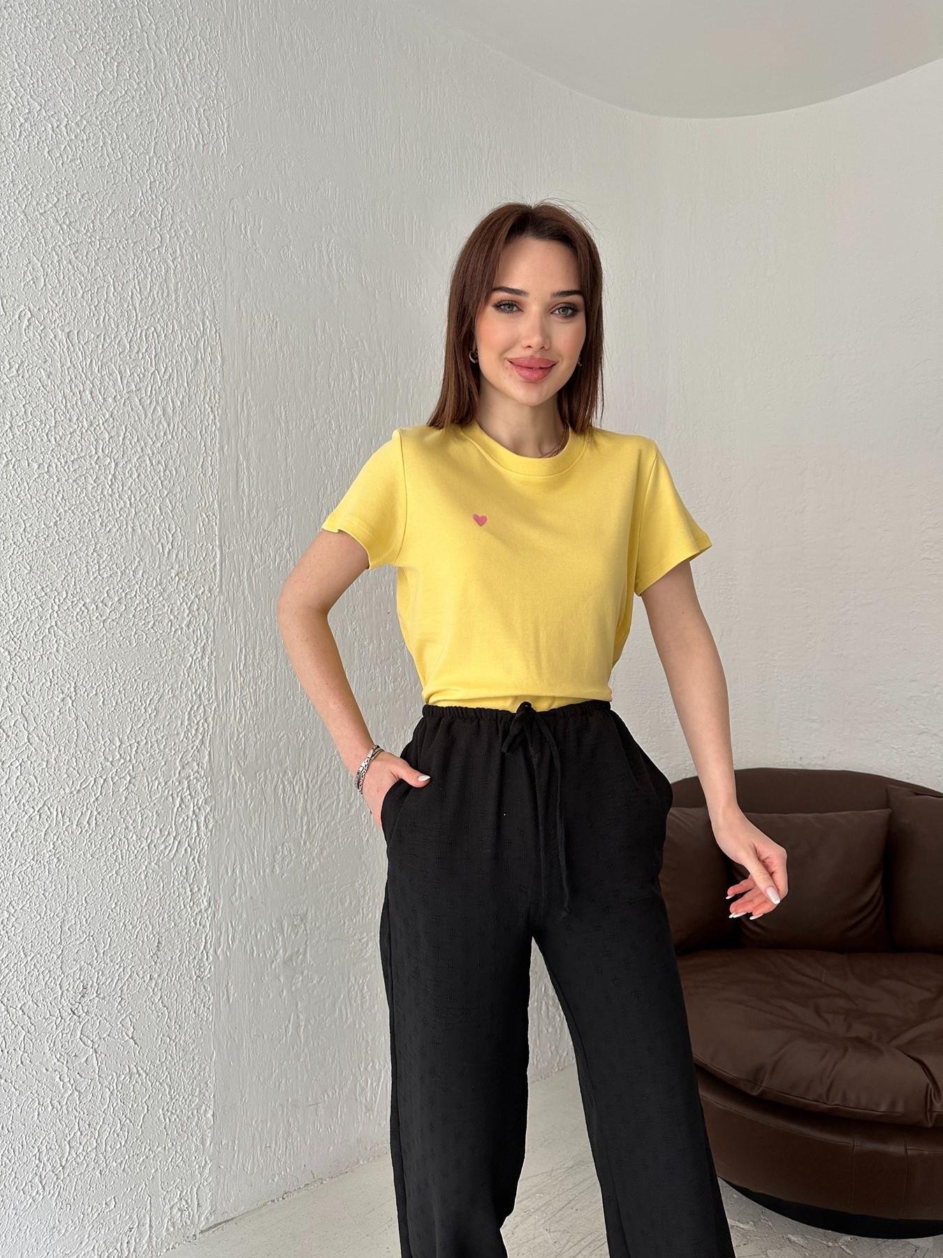 Kalp Nakışlı Tişört SARI