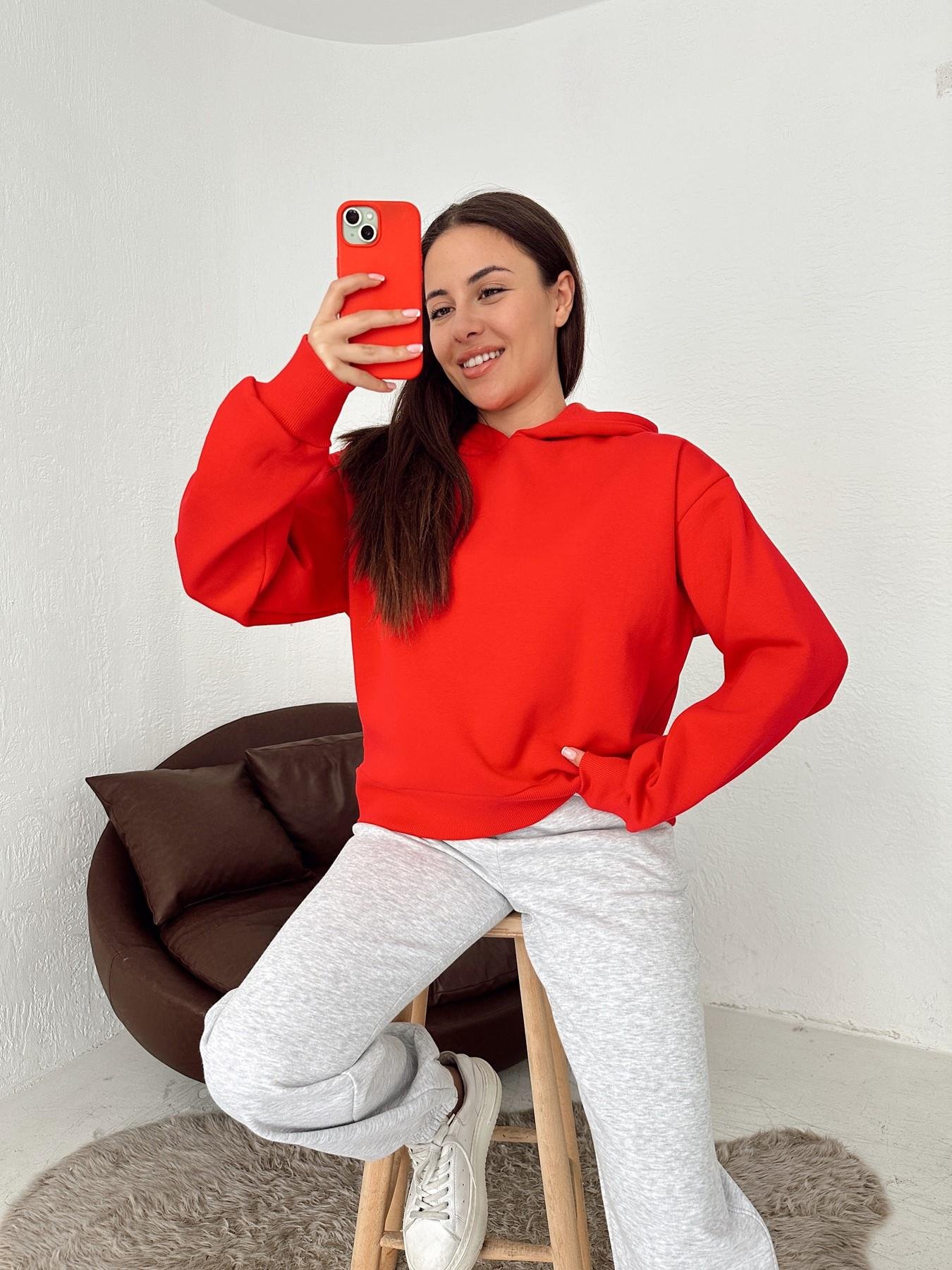 Kapüşonlu  Sweatshirt KIRMIZI