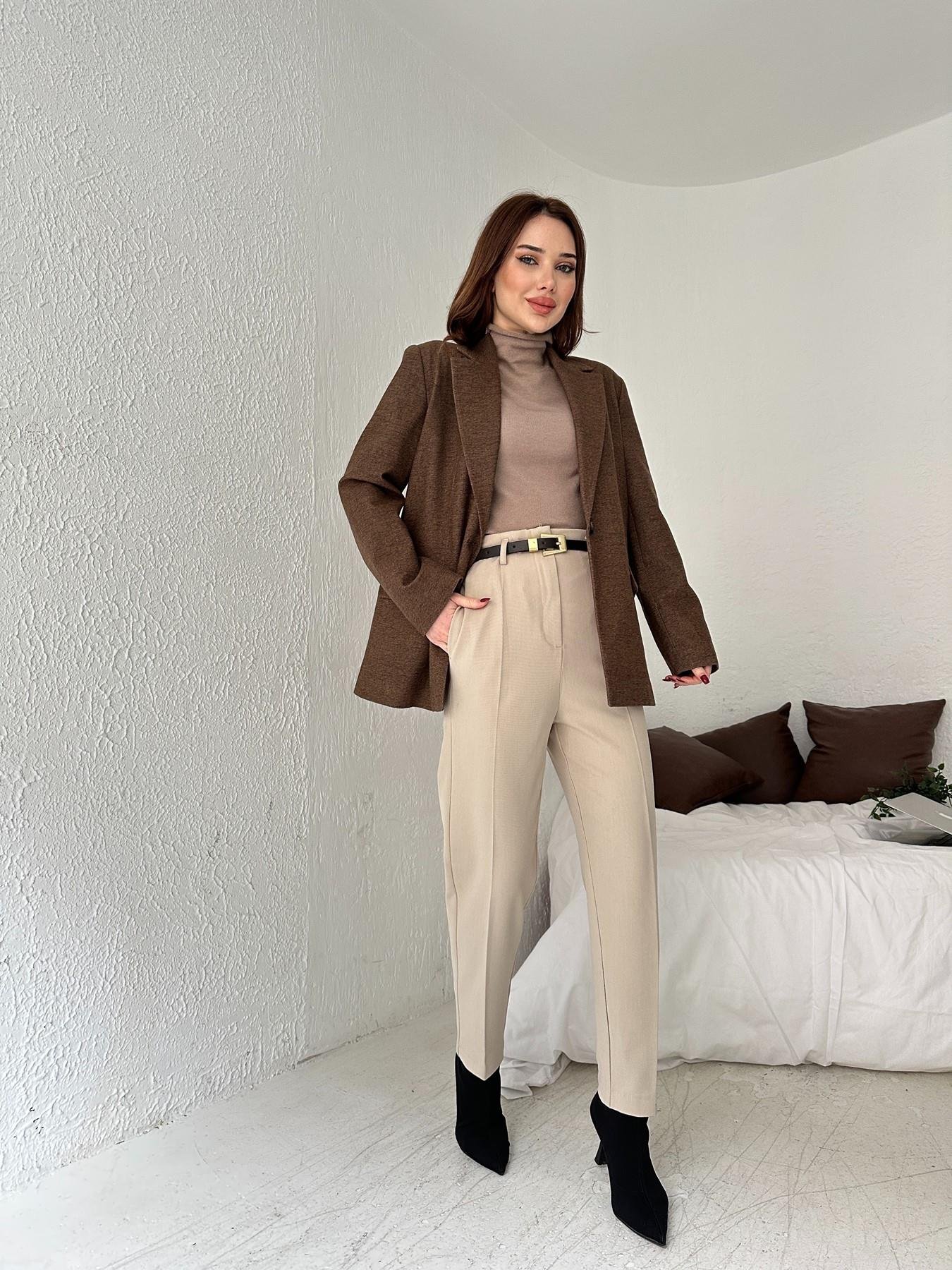 Kemerli Yüksel Bel Pantolon TAŞ