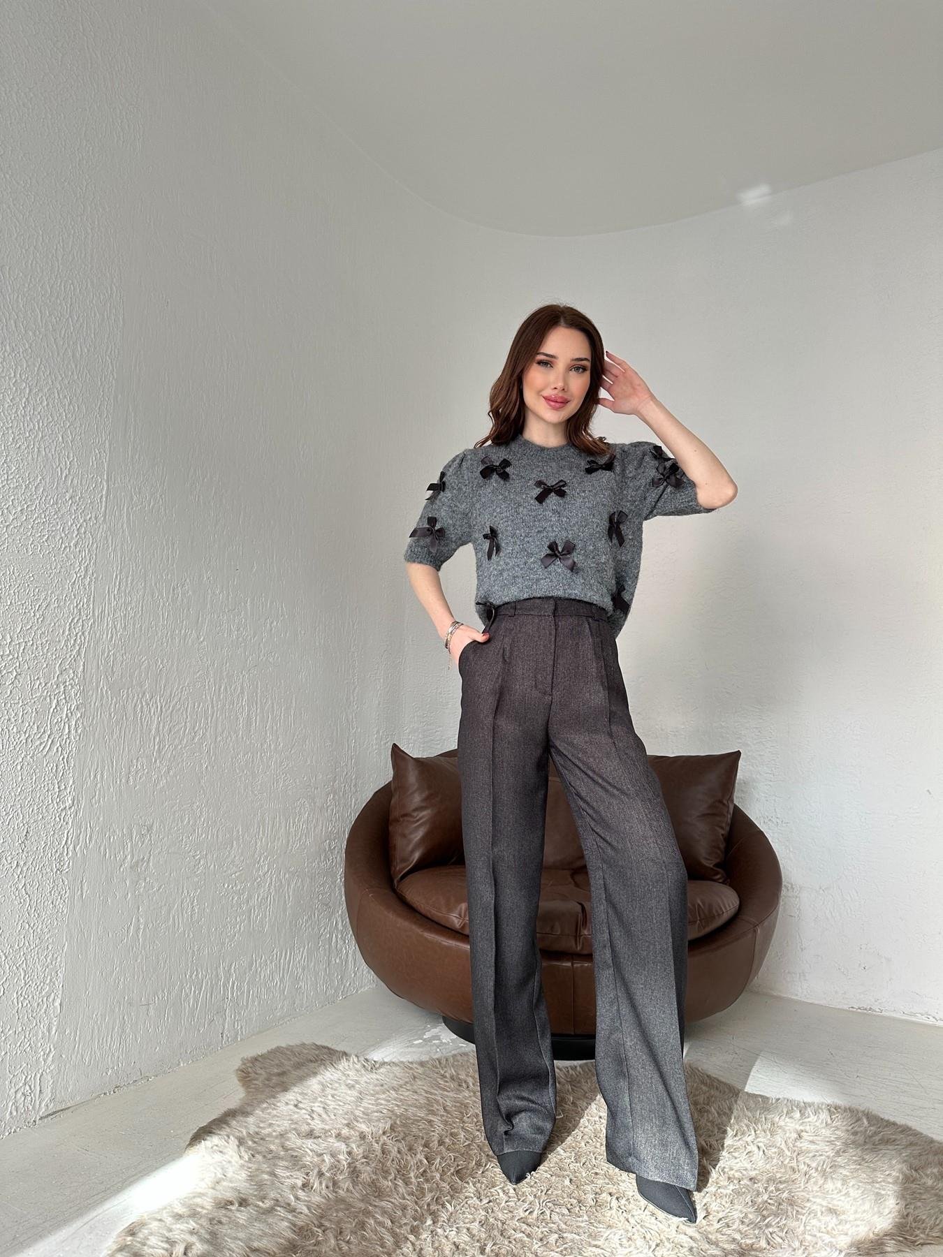 Kırçıllı Palazzo Pantolon ANTRASİT