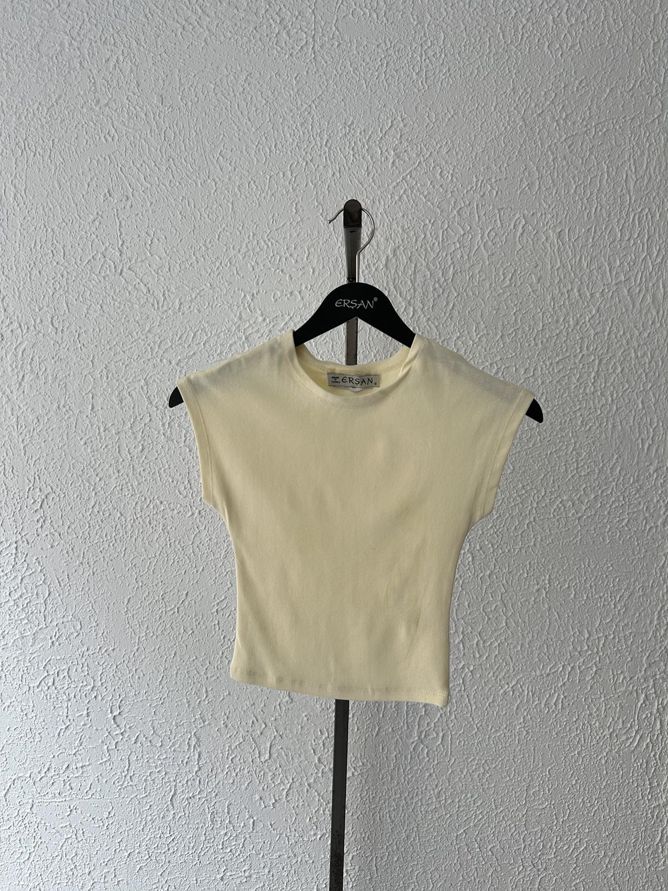 Kolsuz Crop Tişört Sarı