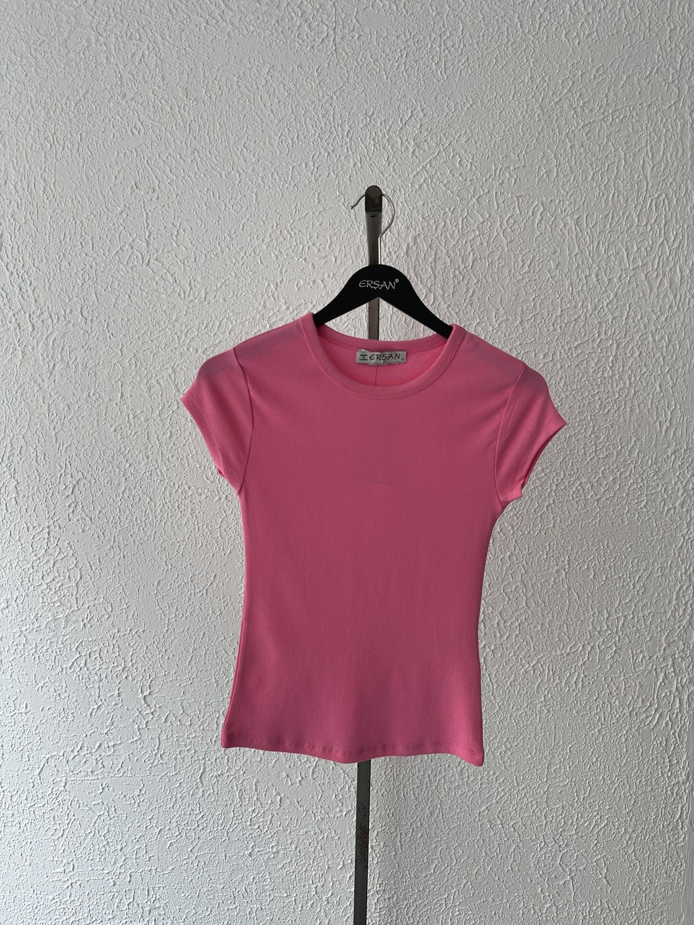Kolsuz Tişört Fuşya