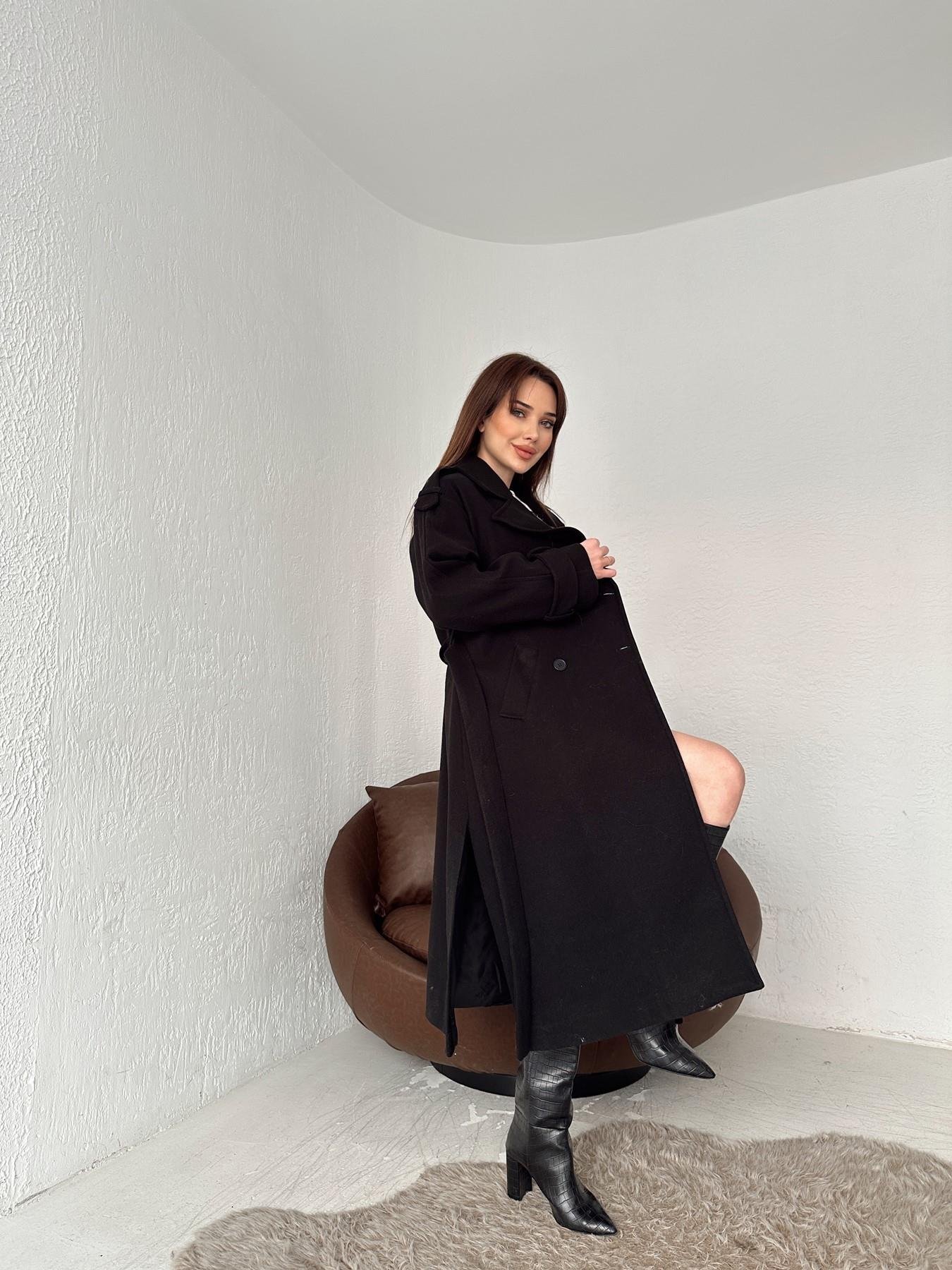 Kuşaklı Kaşe Kaban SİYAH