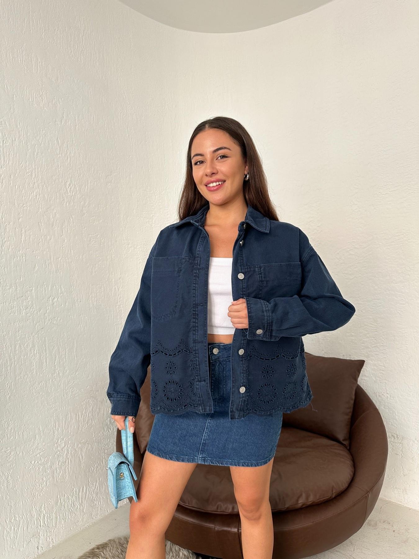 Nakış Detay Ceket LACİVERT