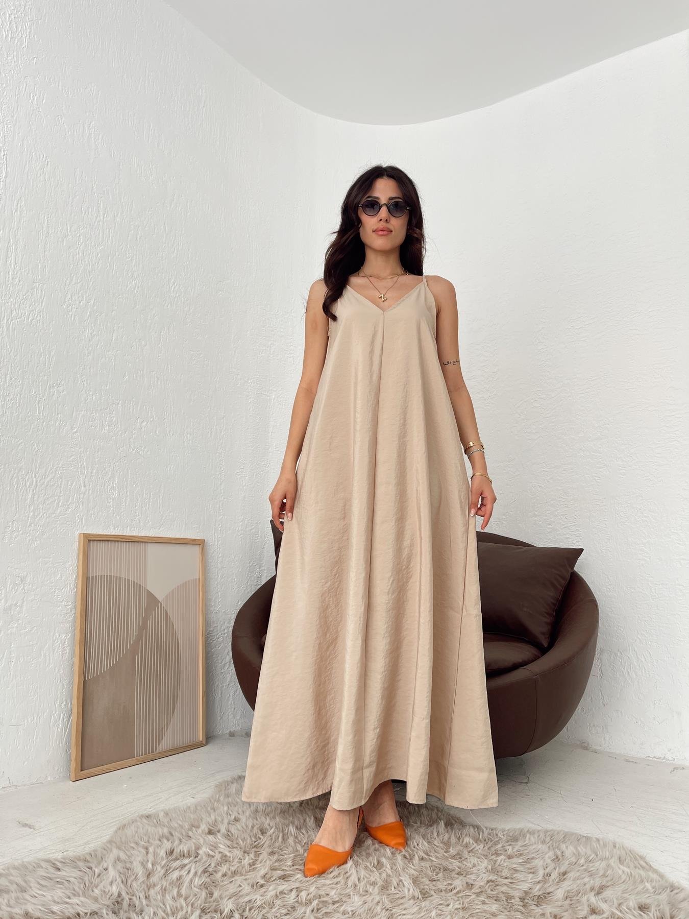 Ön Arka V Yaka Elbise TAŞ