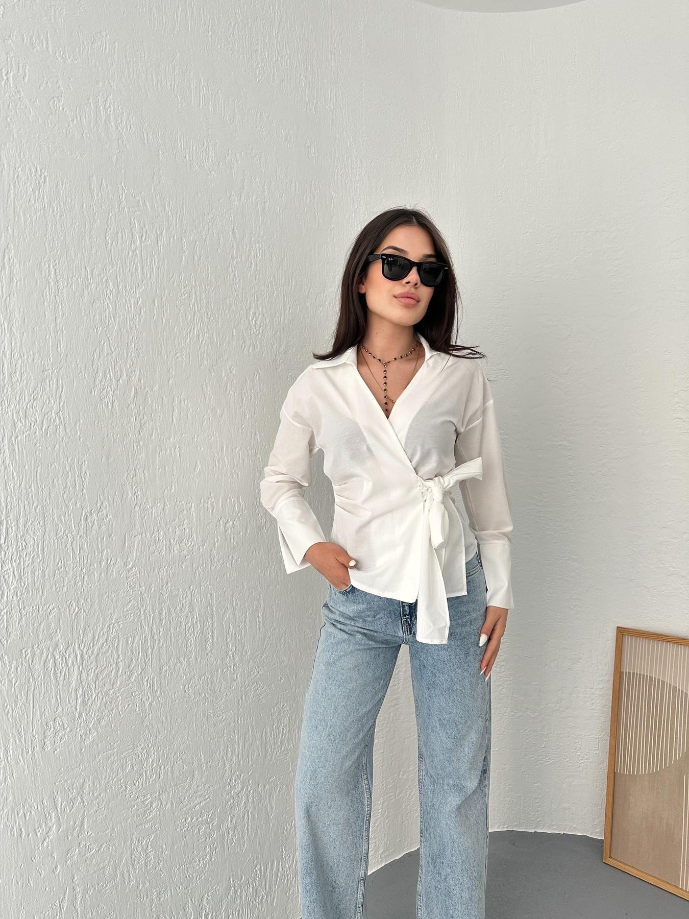 Önü Bağlamalı Bluz Ekru