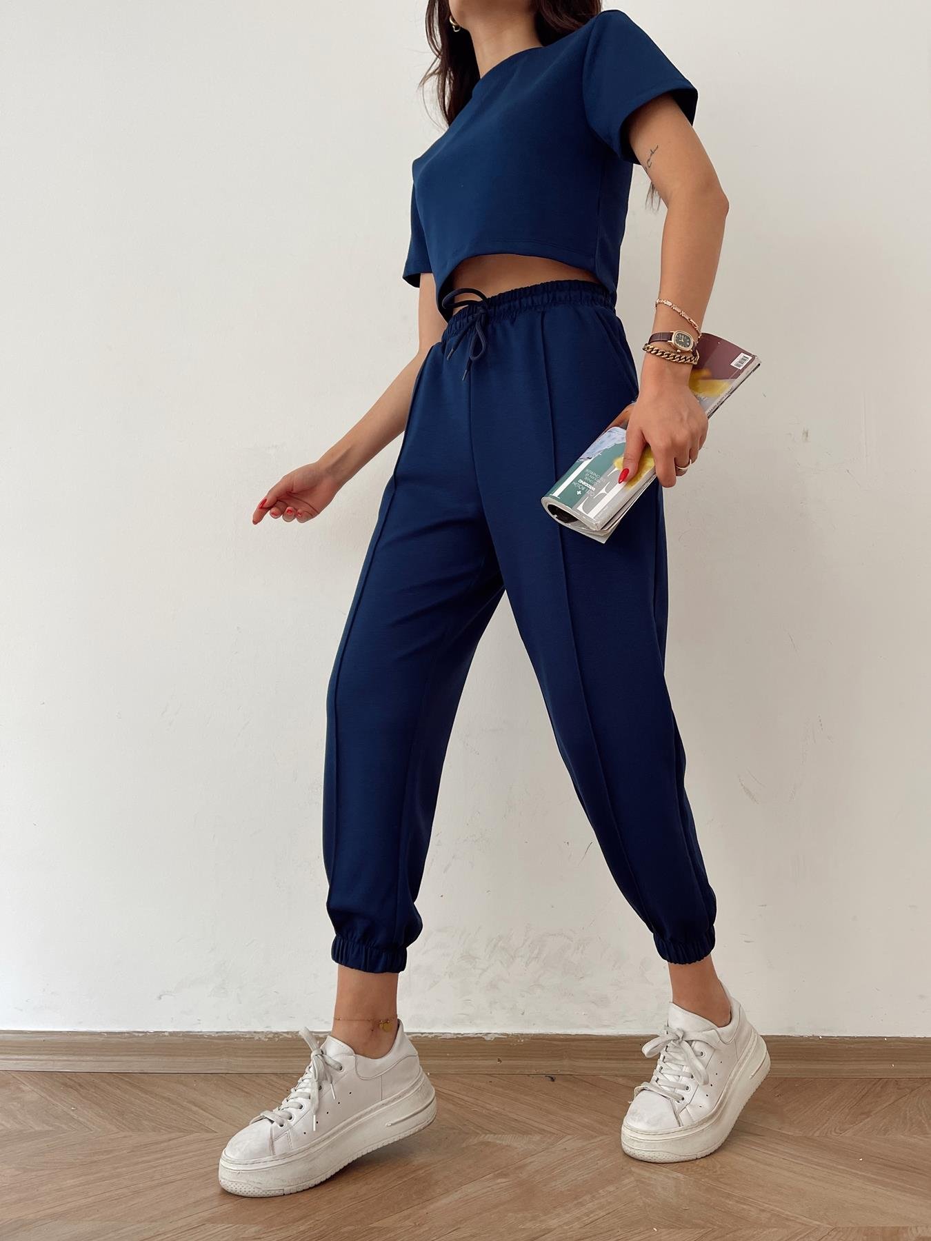 Önü Dikişli Eşofman Altı LACİVERT